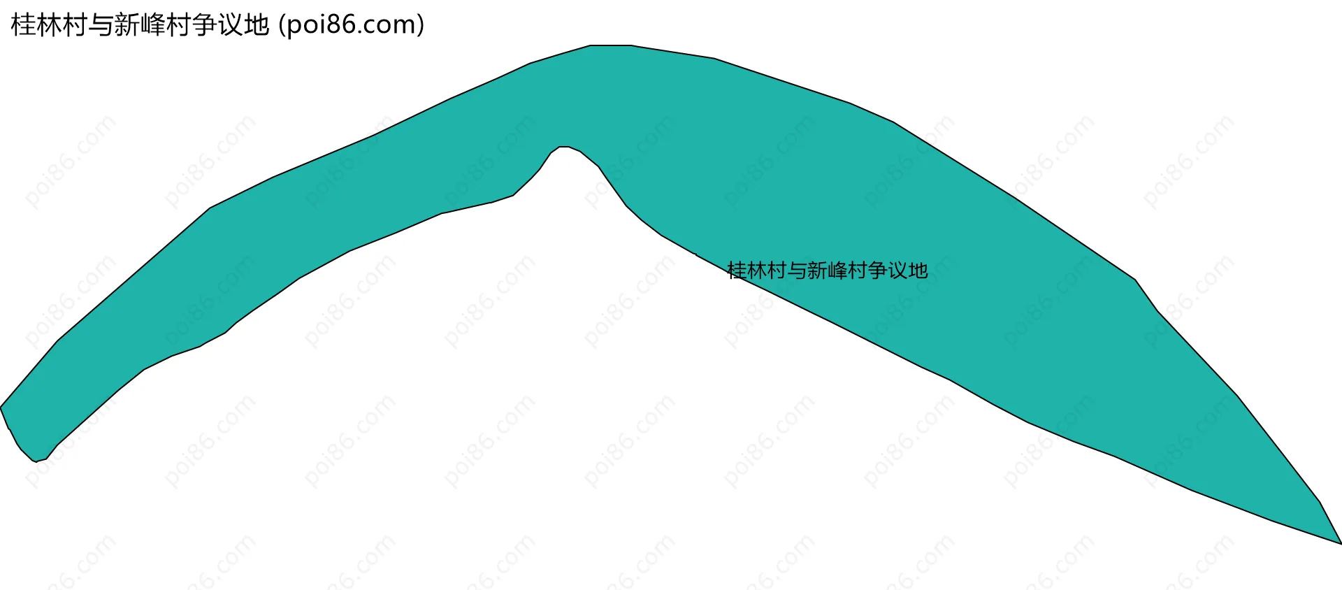 桂林村与新峰村争议地边界地图