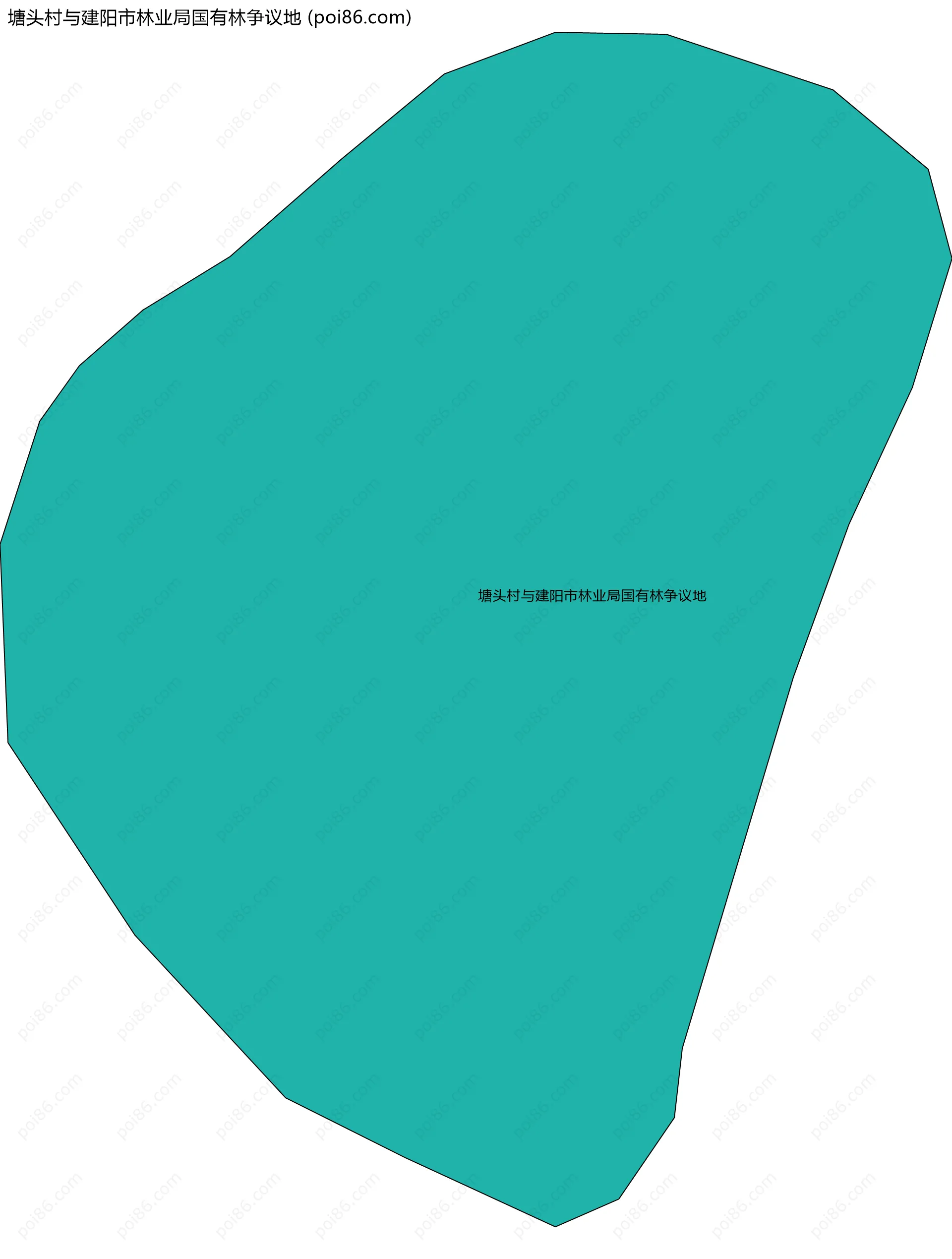 塘头村与建阳市林业局国有林争议地边界地图