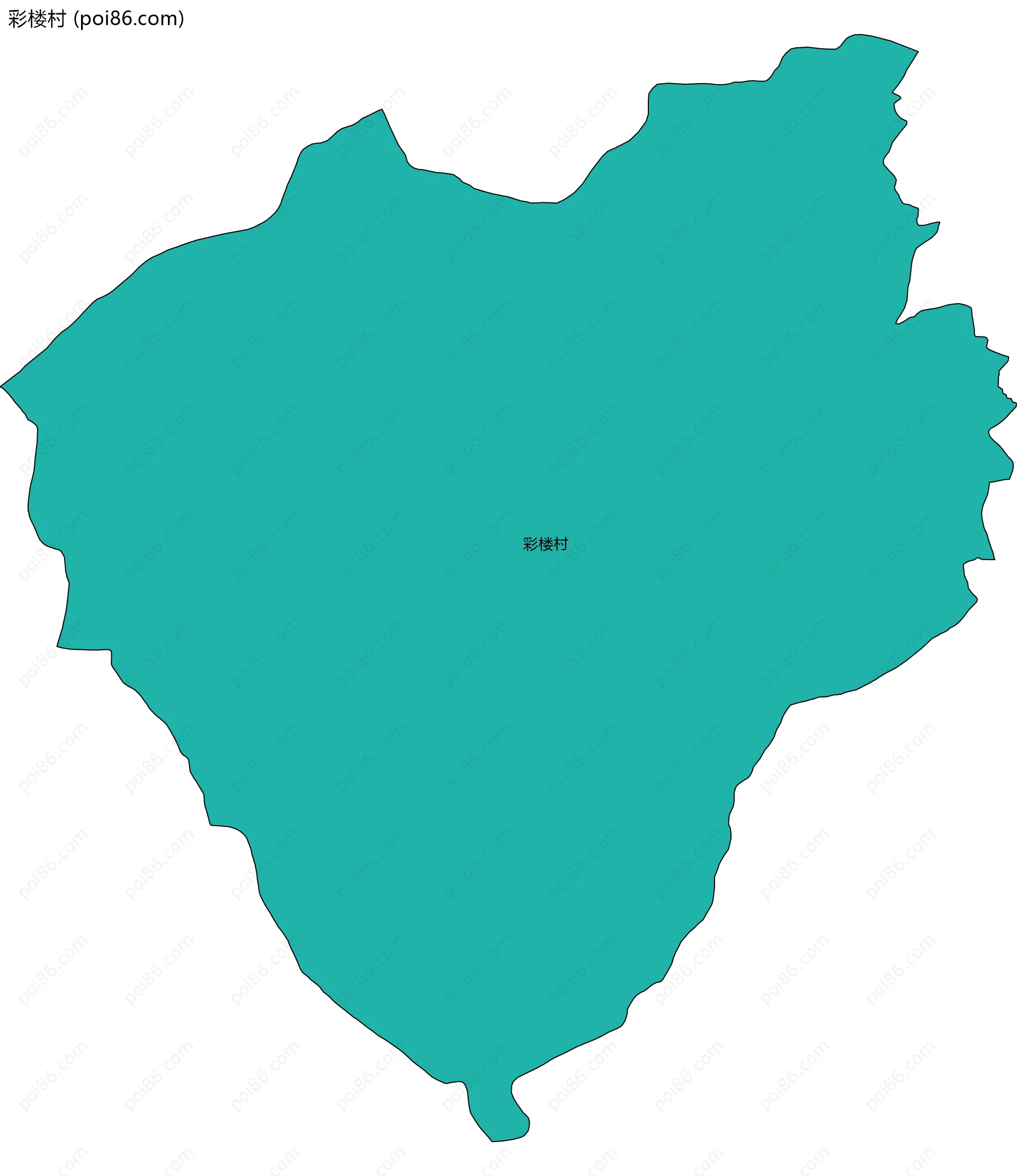 彩楼村边界地图