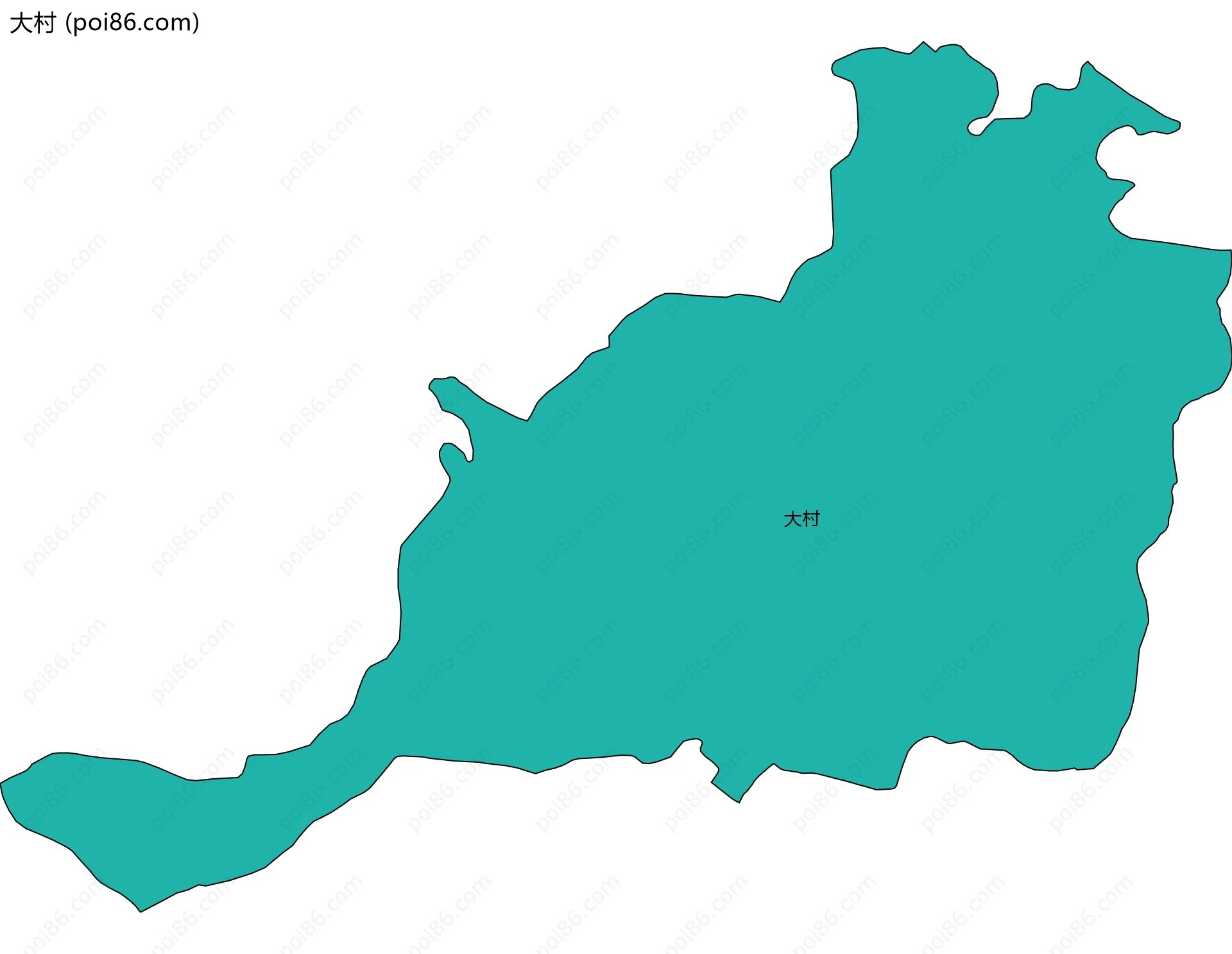 大村边界地图