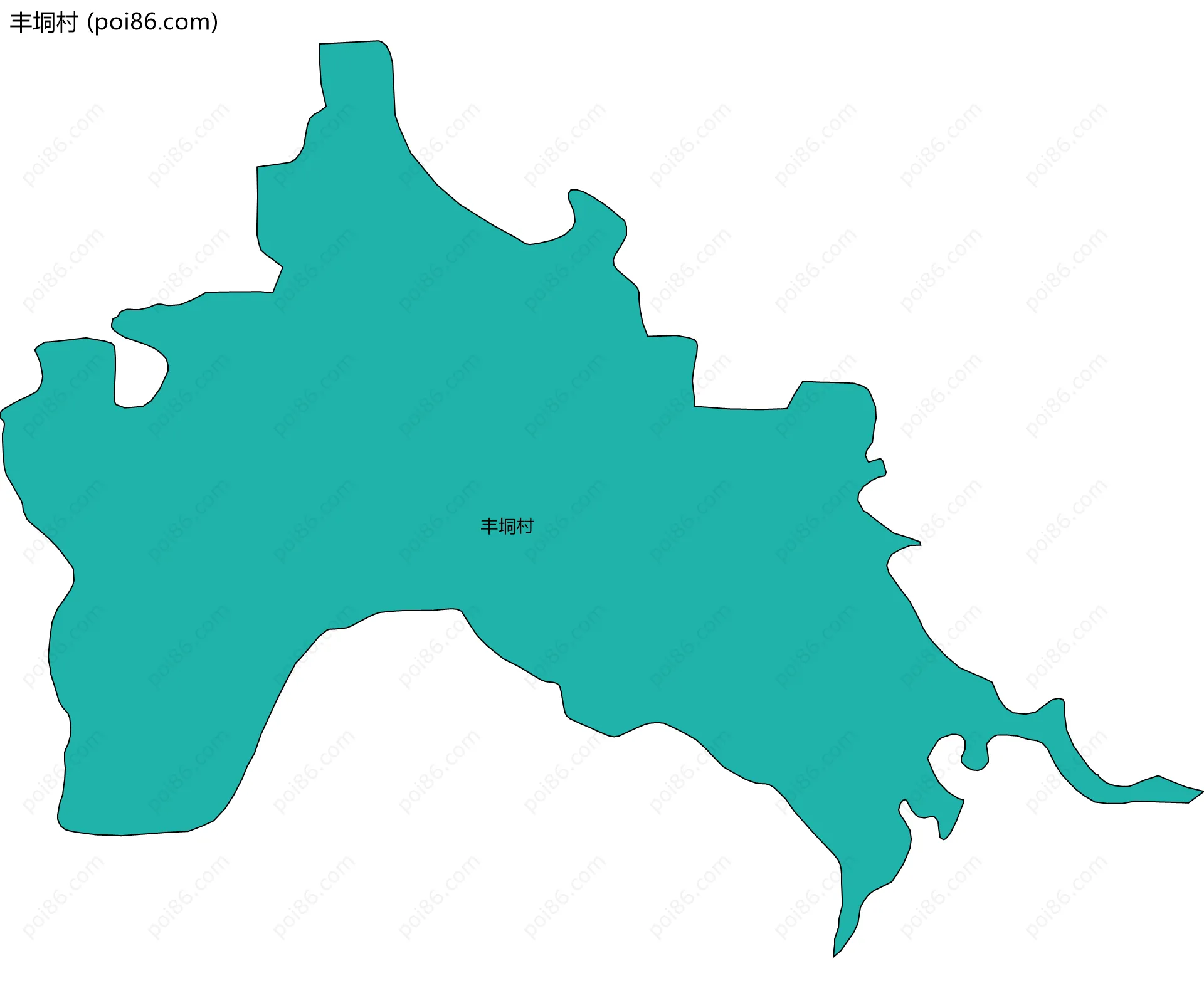 丰垌村边界地图