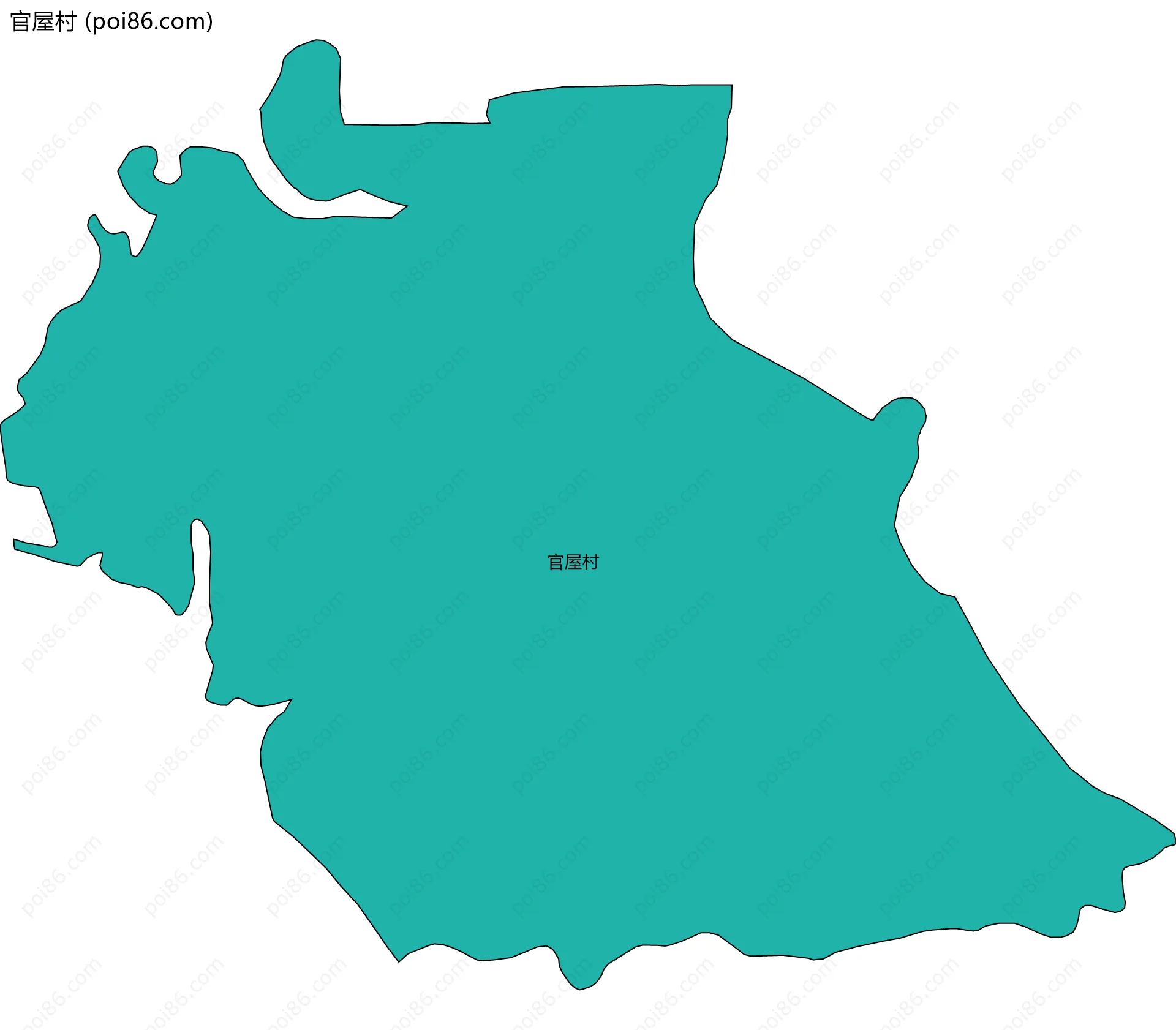 官屋村边界地图