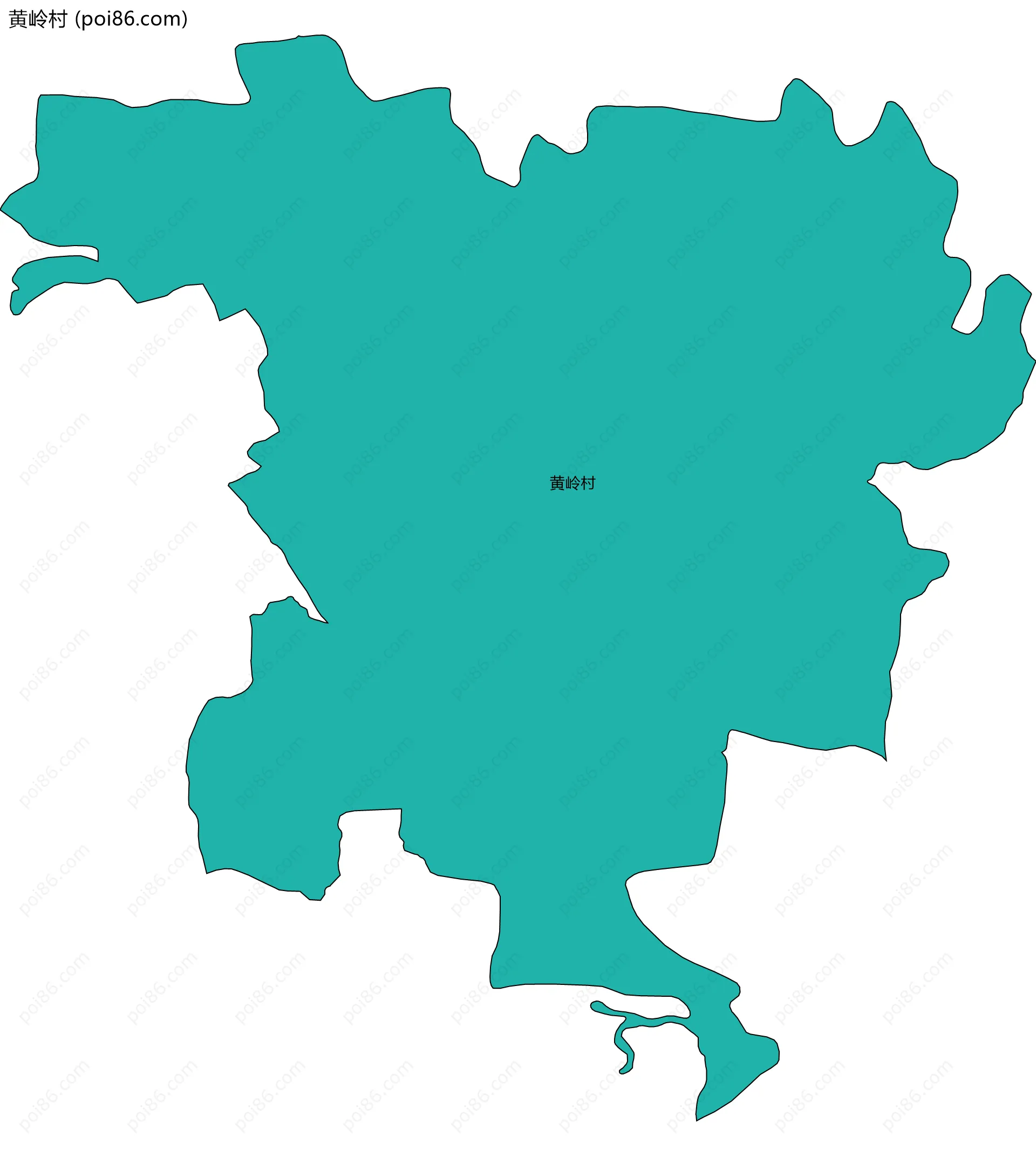 黄岭村边界地图