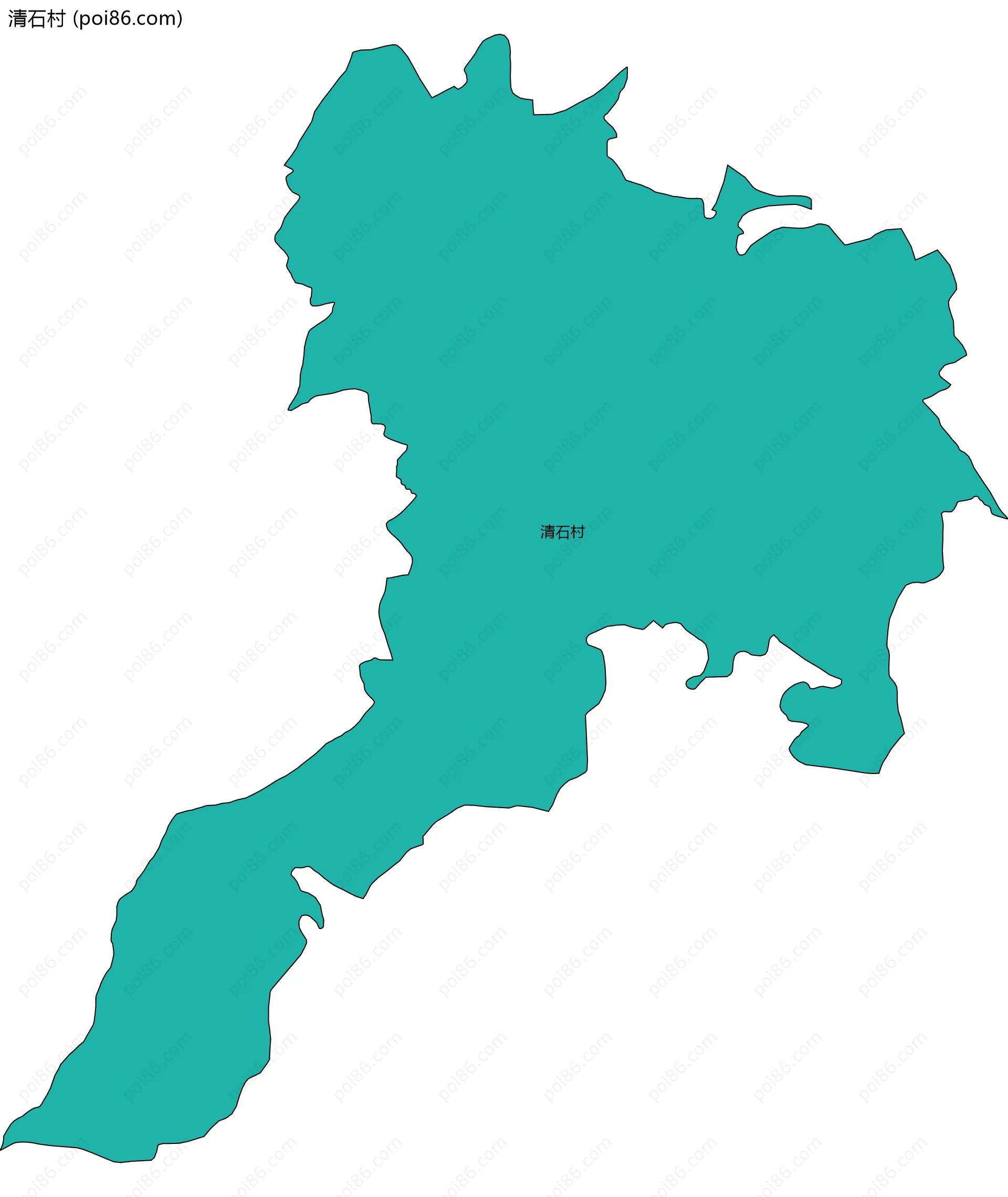 清石村边界地图