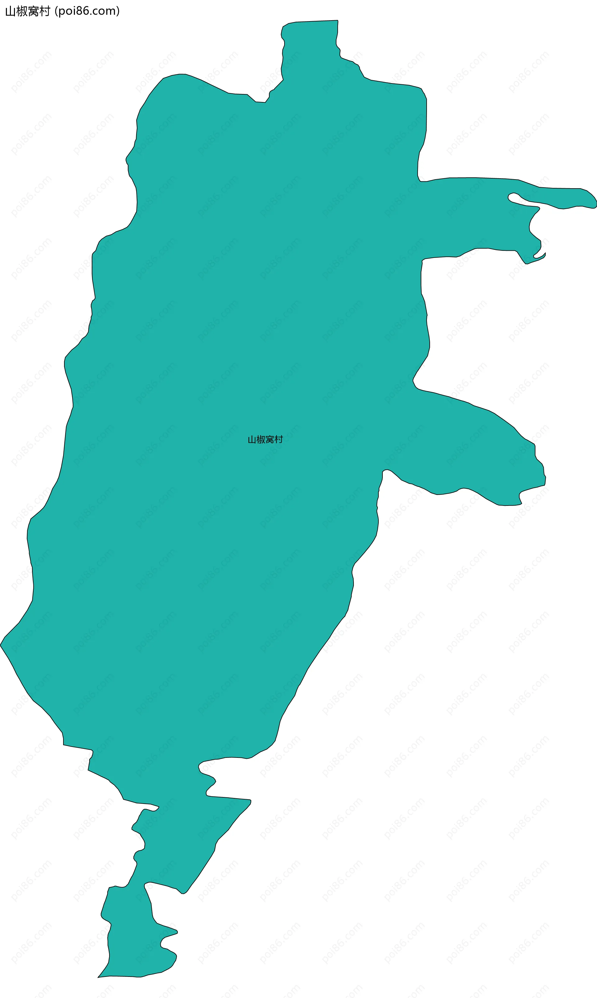 山椒窝村边界地图