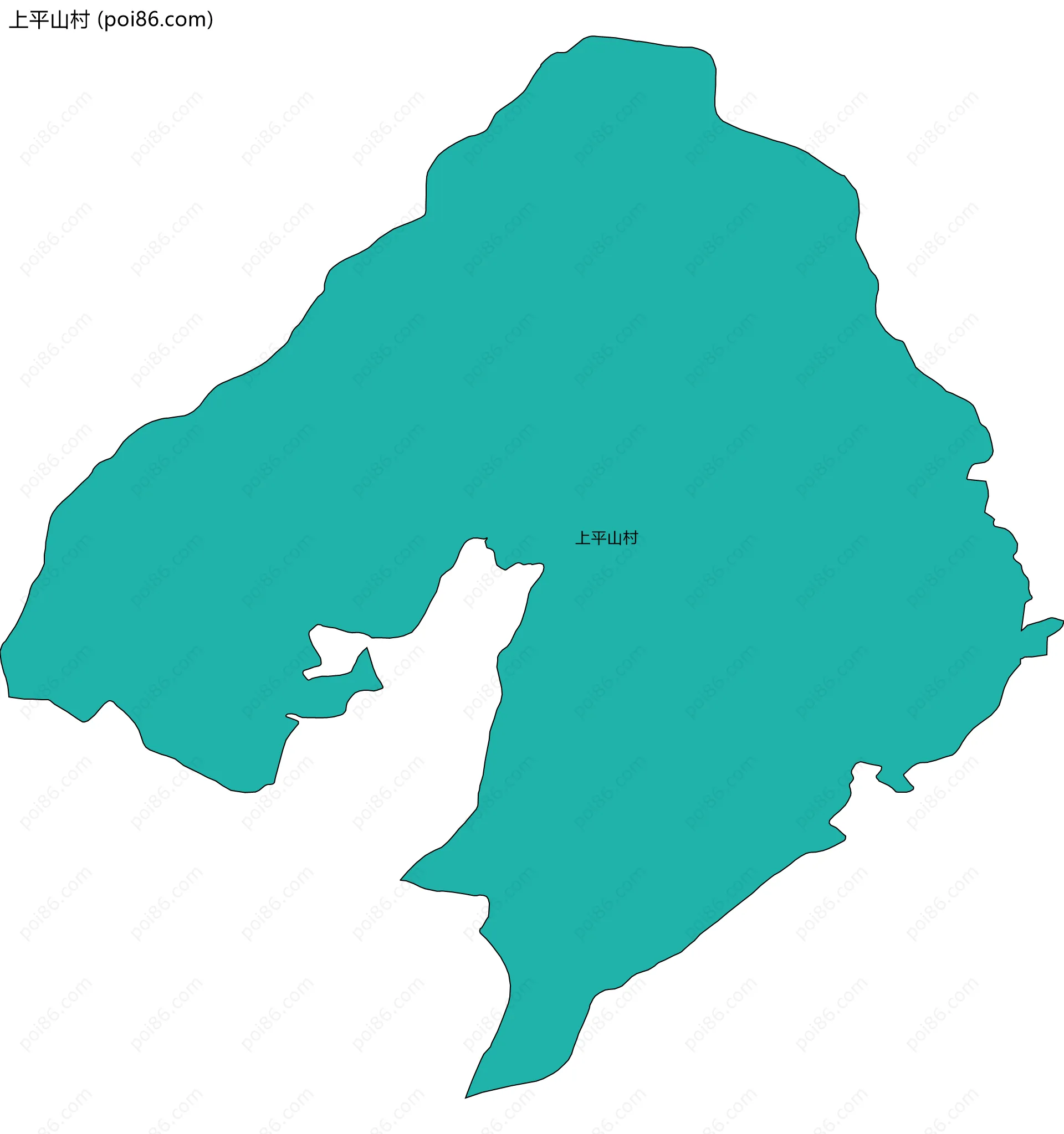 上平山村边界地图