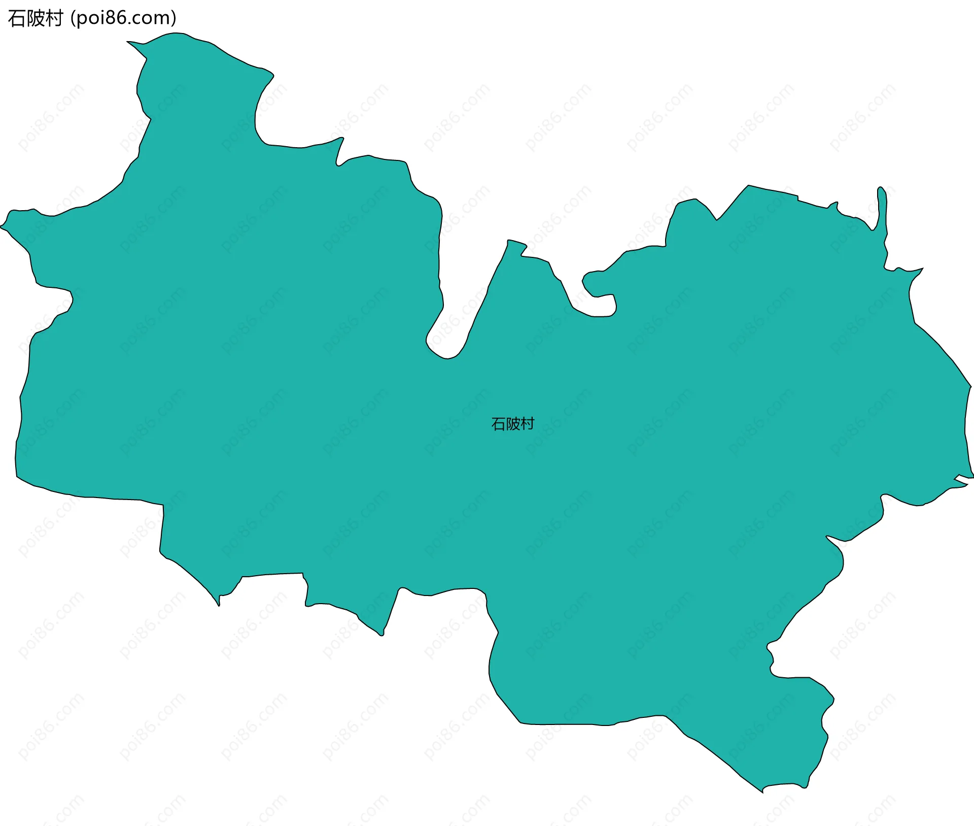 石陂村边界地图