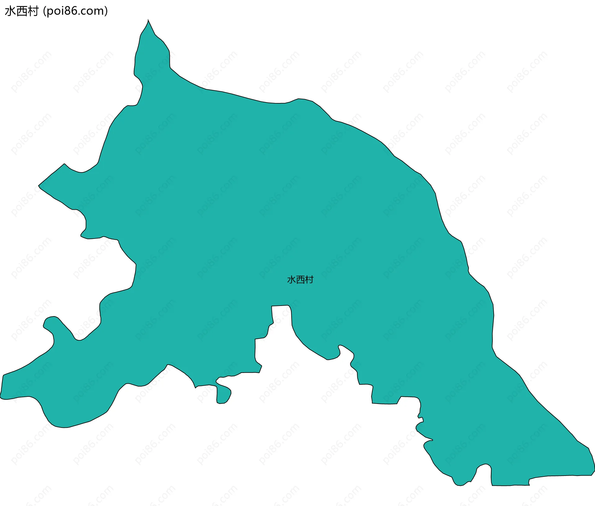 水西村边界地图