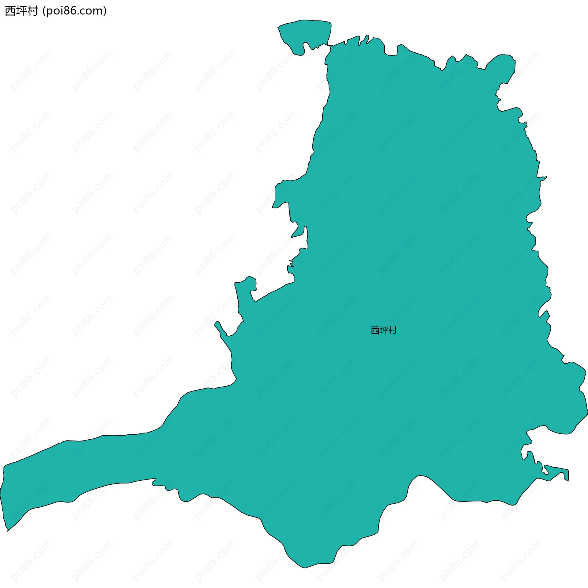 西坪村边界地图
