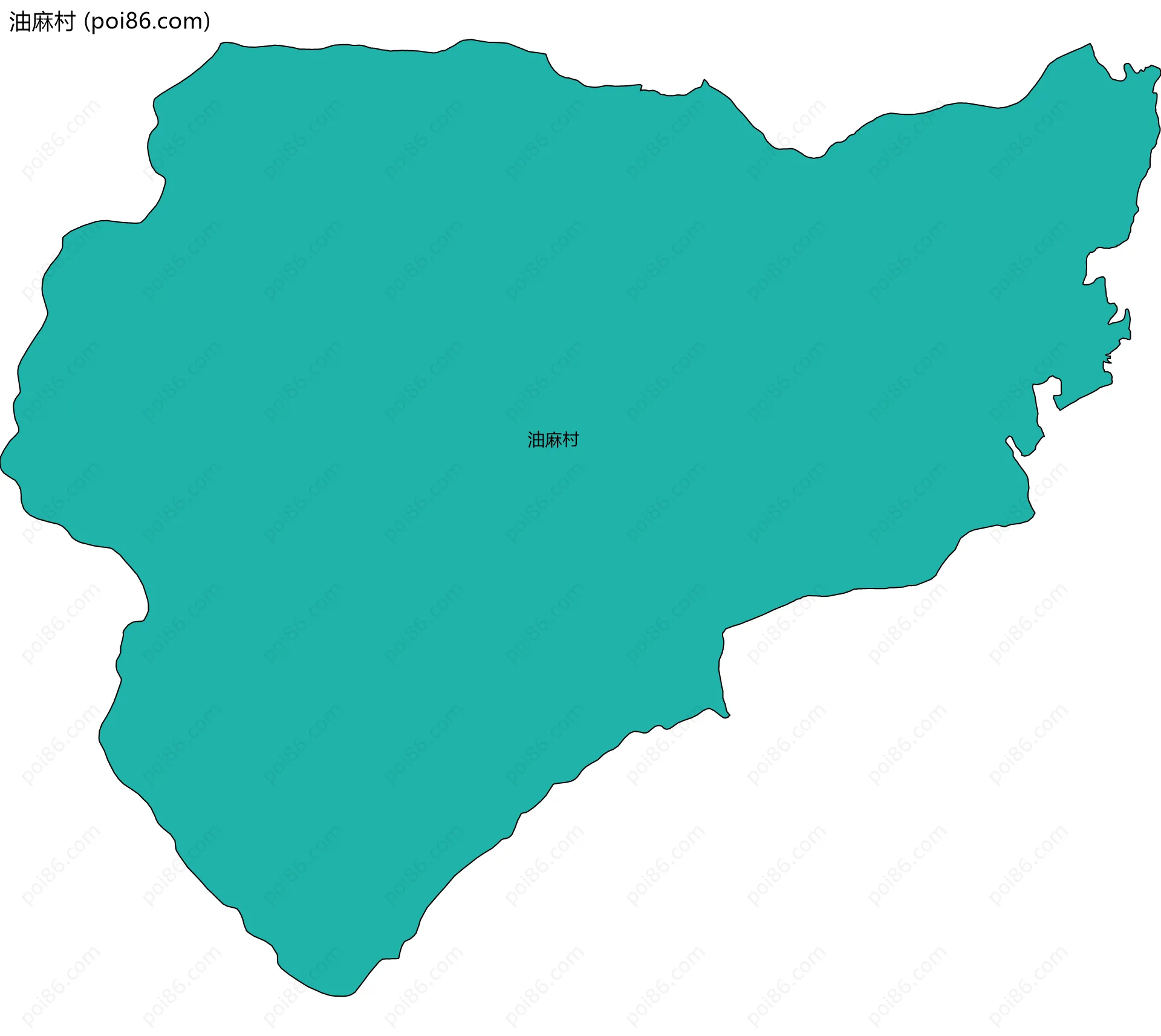 油麻村边界地图