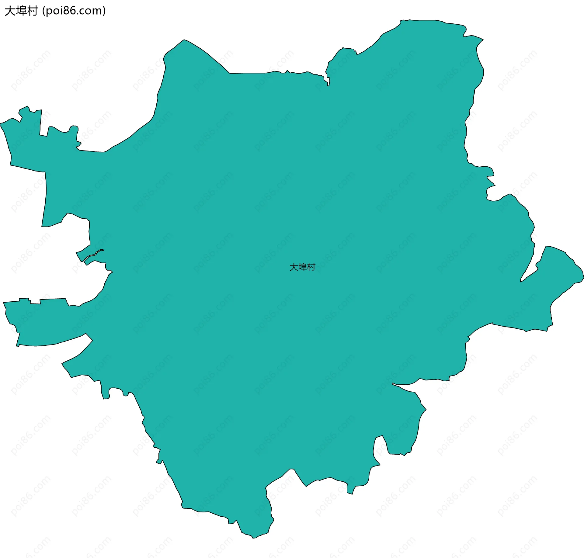 大埠村边界地图