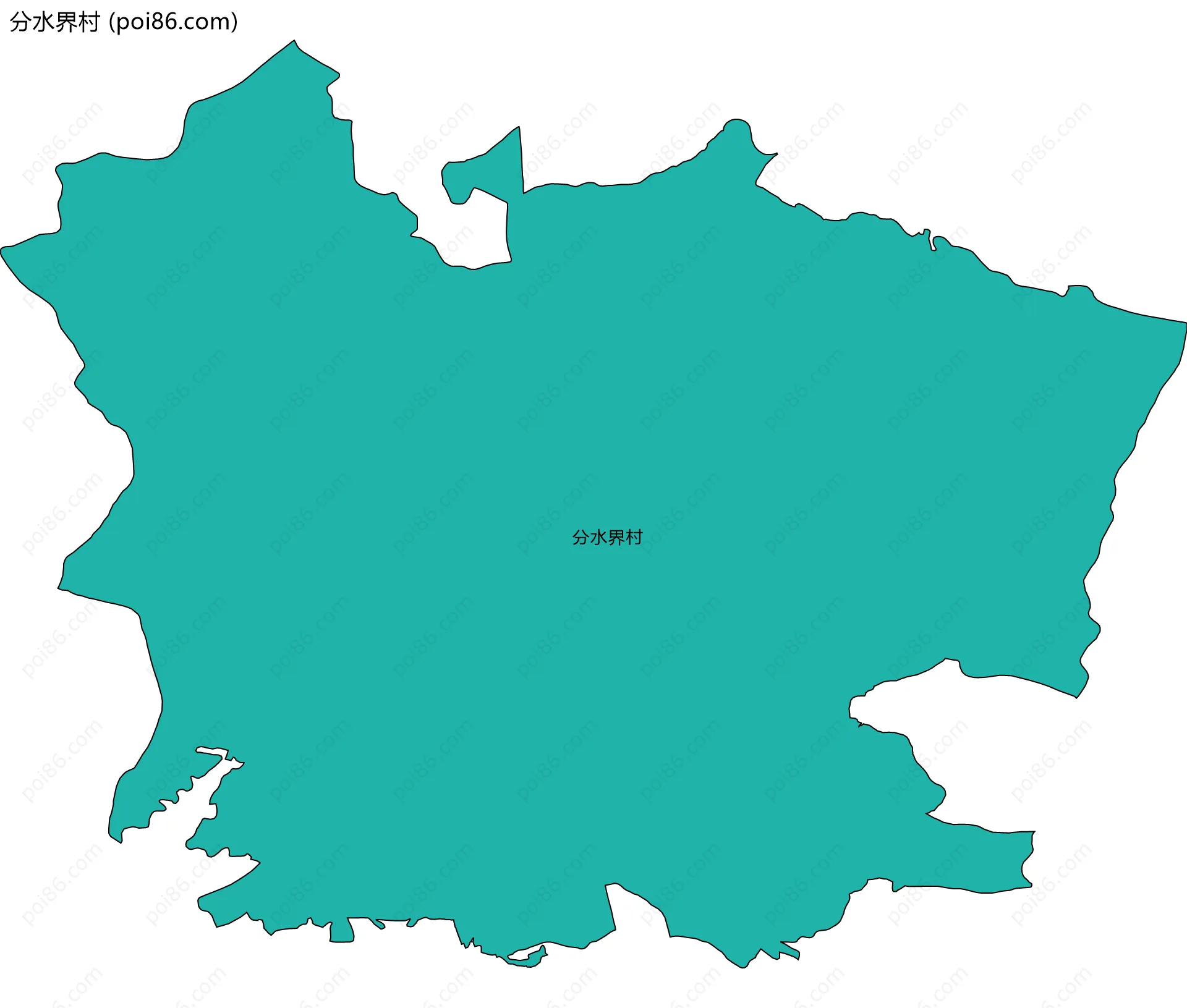 分水界村边界地图