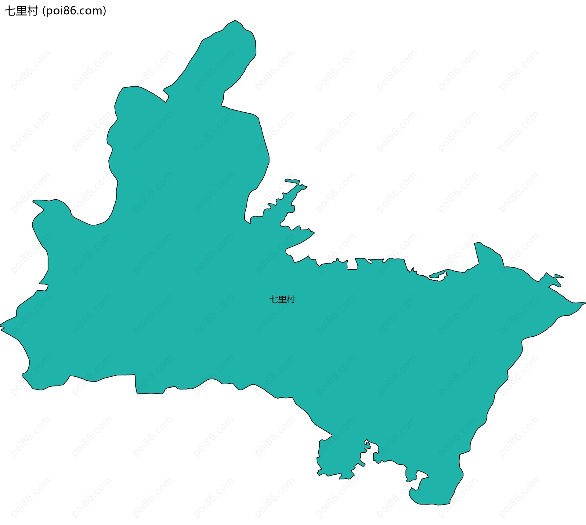 七里村边界地图