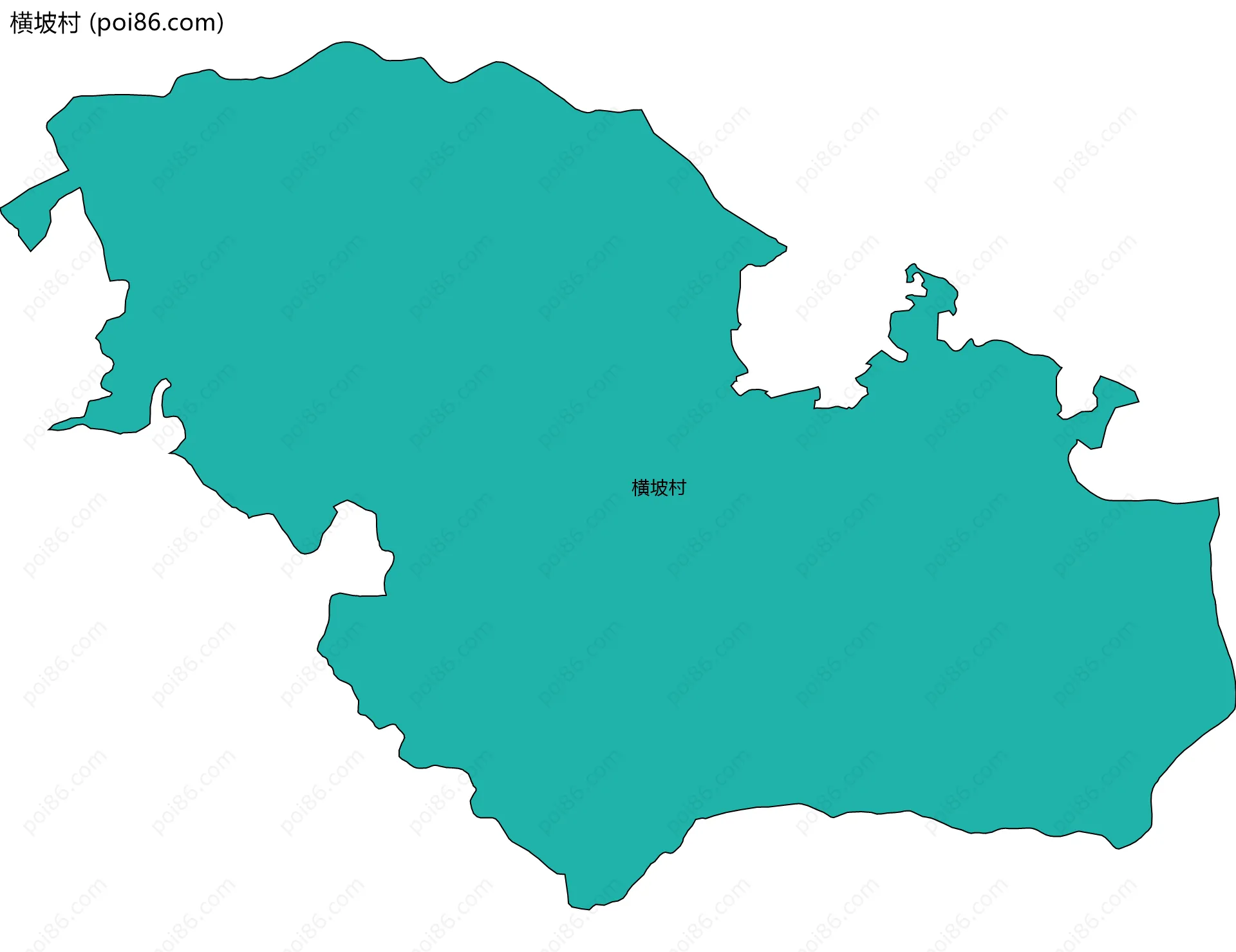 横坡村边界地图