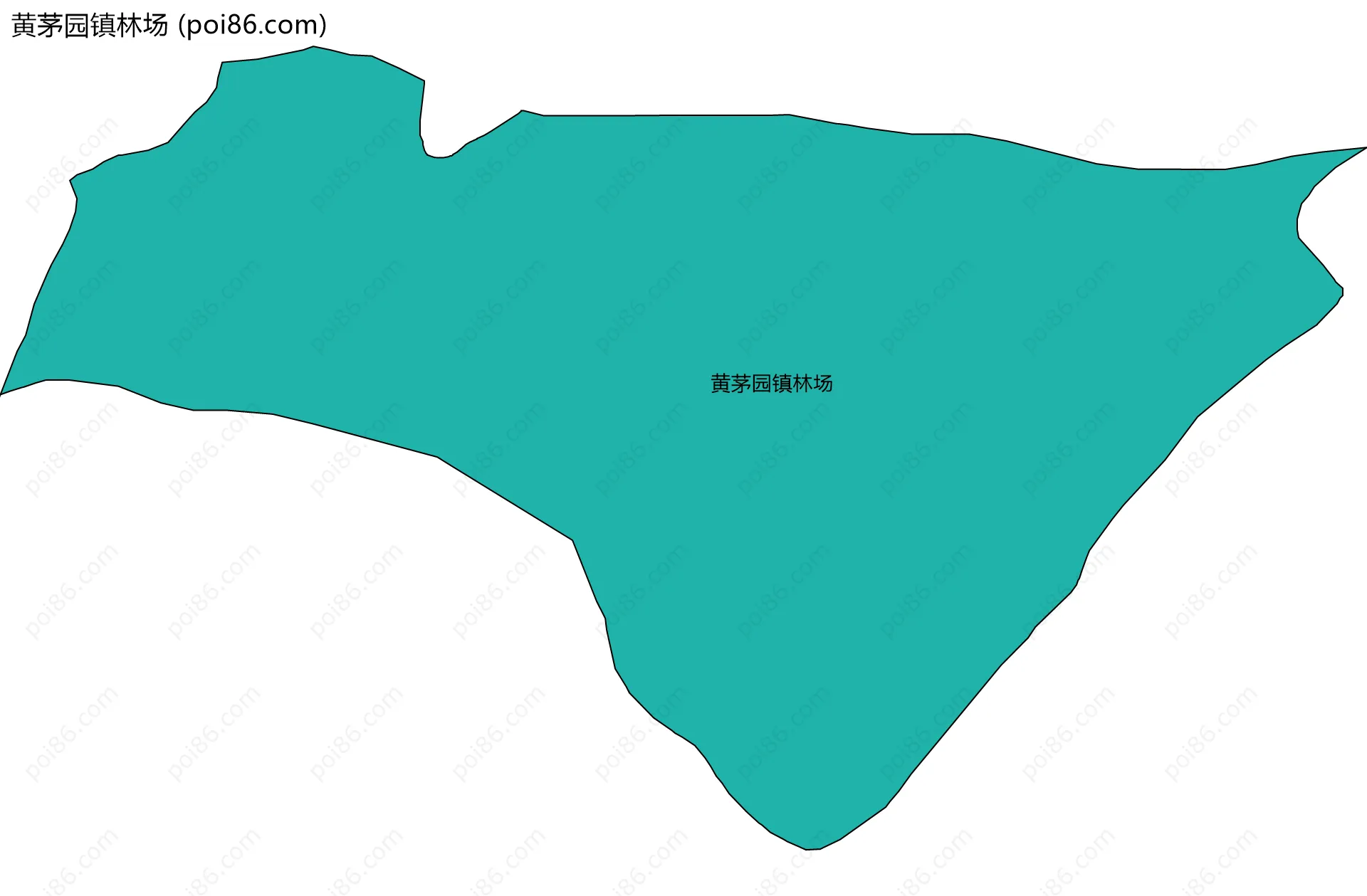 黄茅园镇林场边界地图