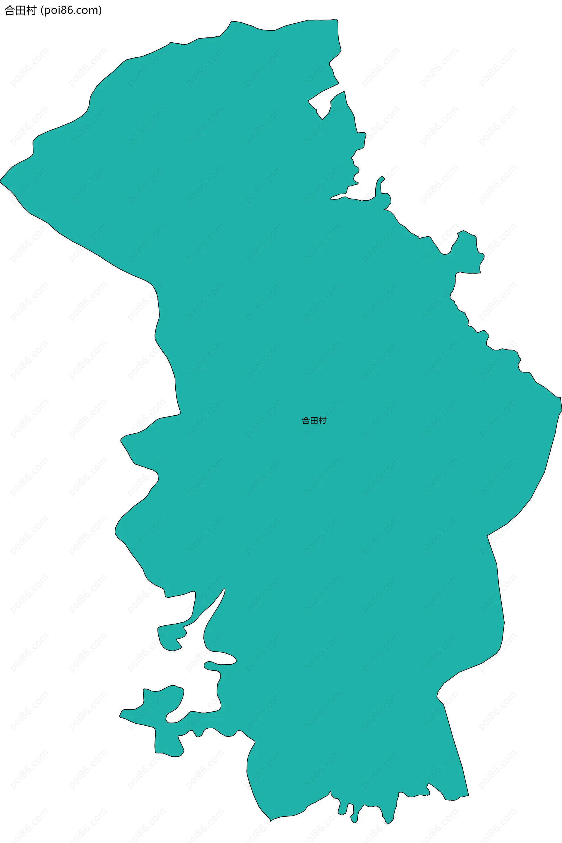 合田村边界地图