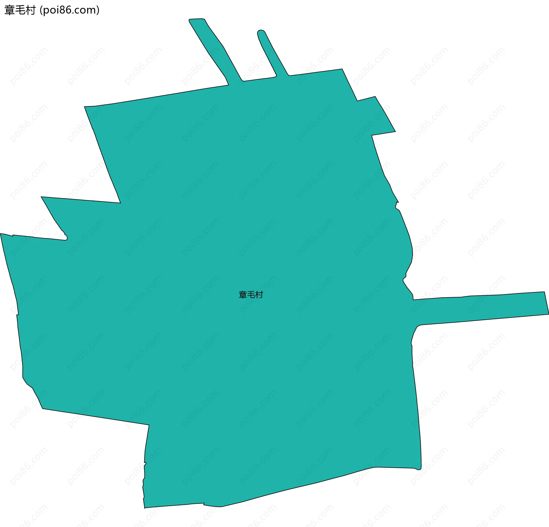 章毛村边界地图