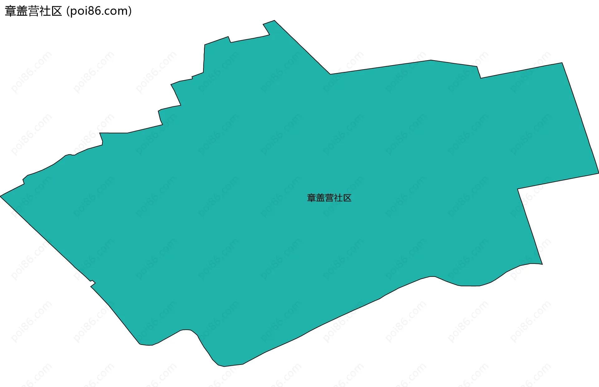 章盖营社区边界地图