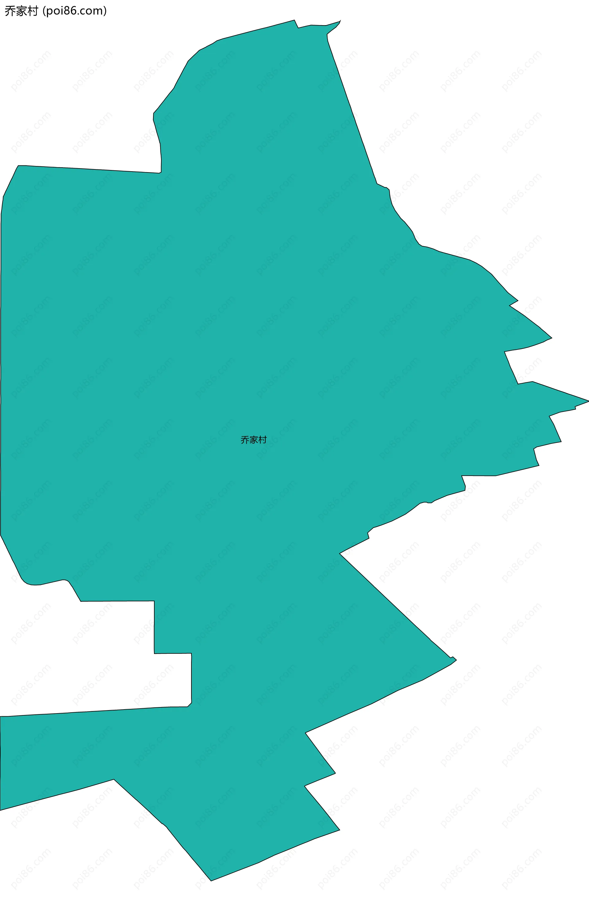 乔家村边界地图