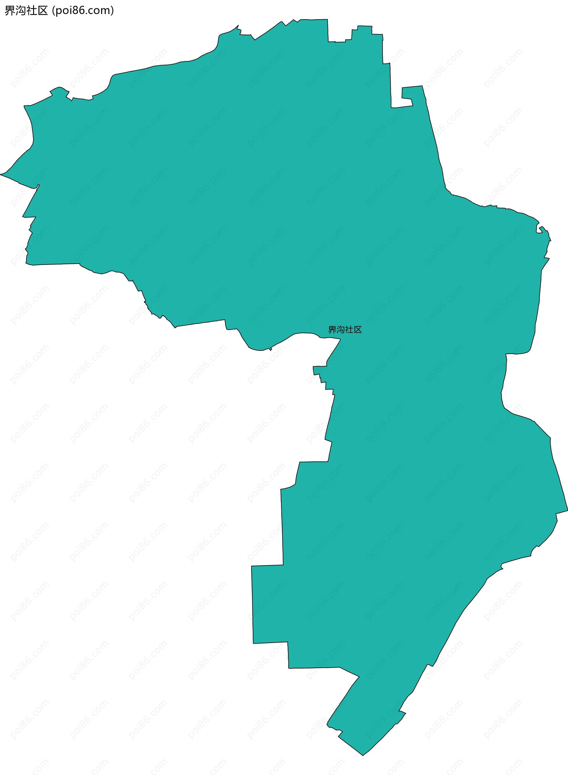 界沟社区边界地图