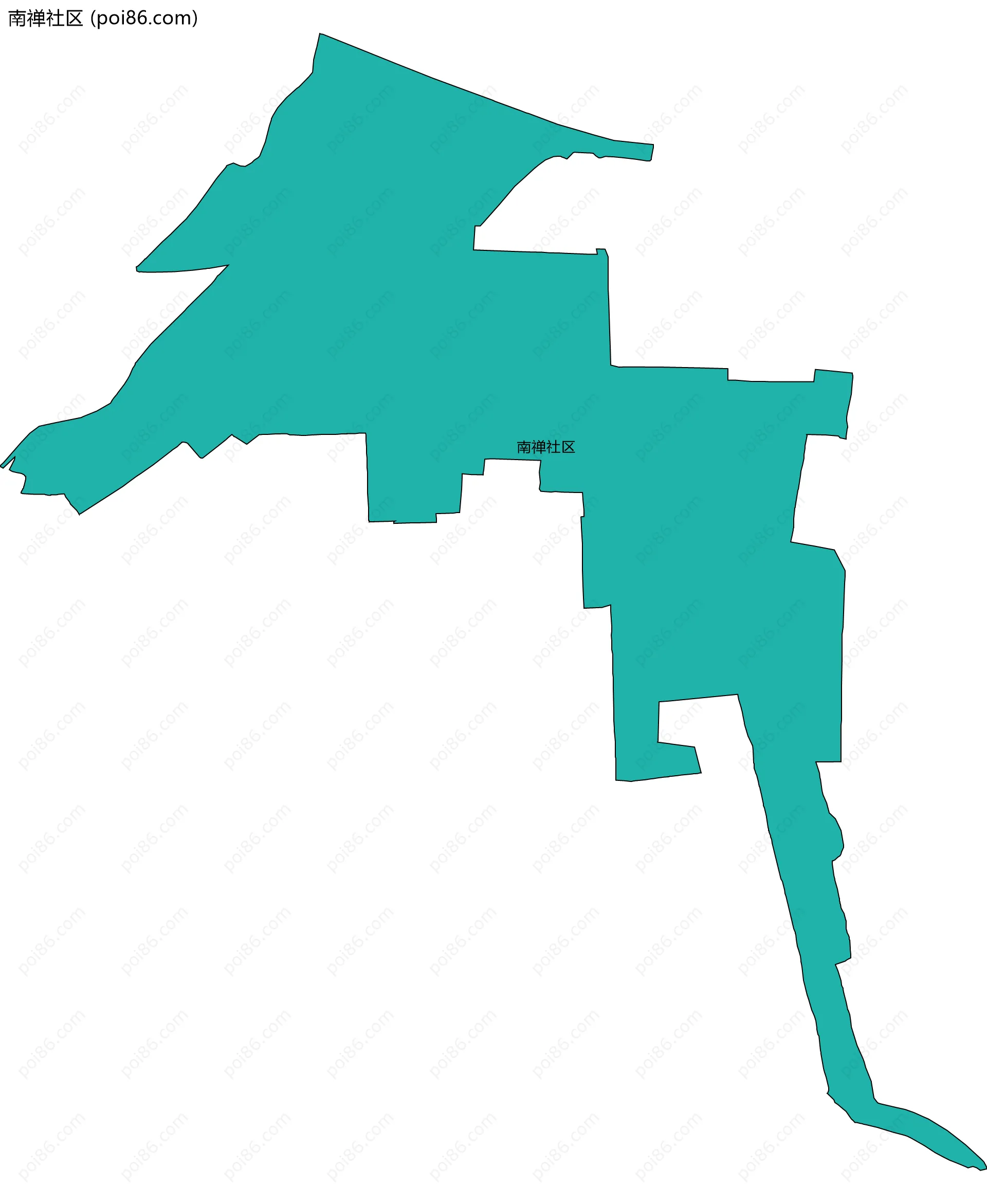 南禅社区边界地图