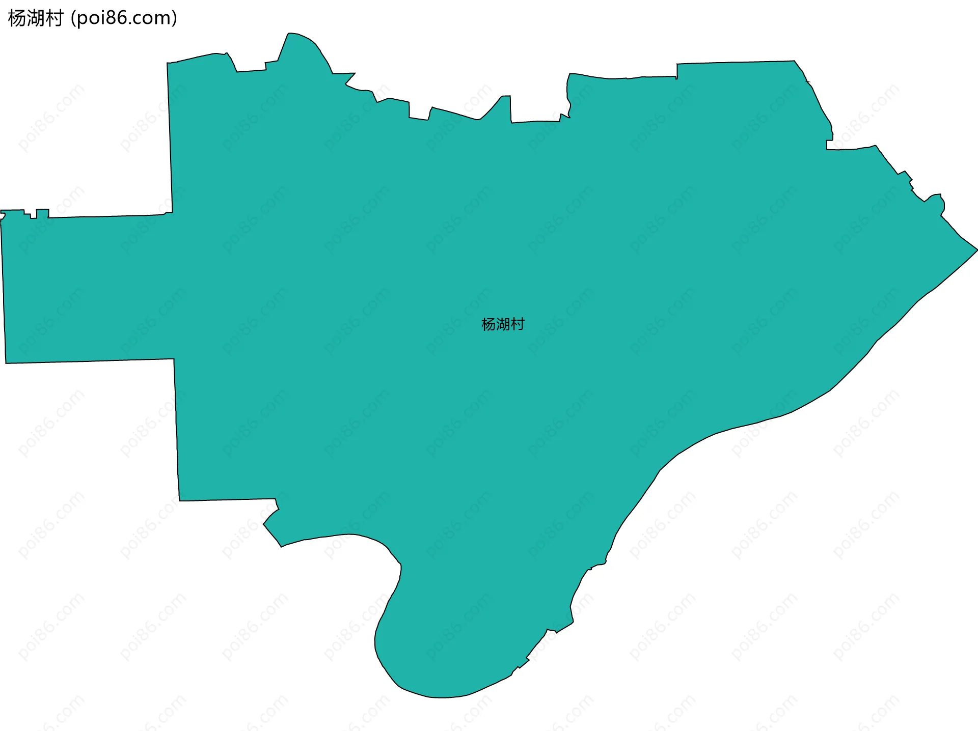 杨湖村边界地图