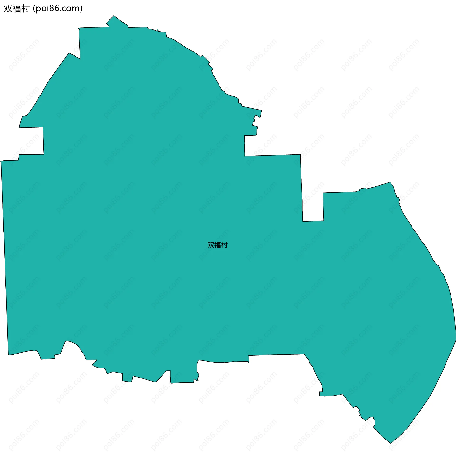 双福村边界地图