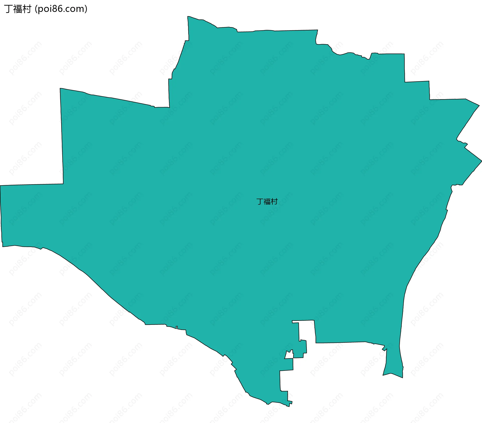 丁福村边界地图