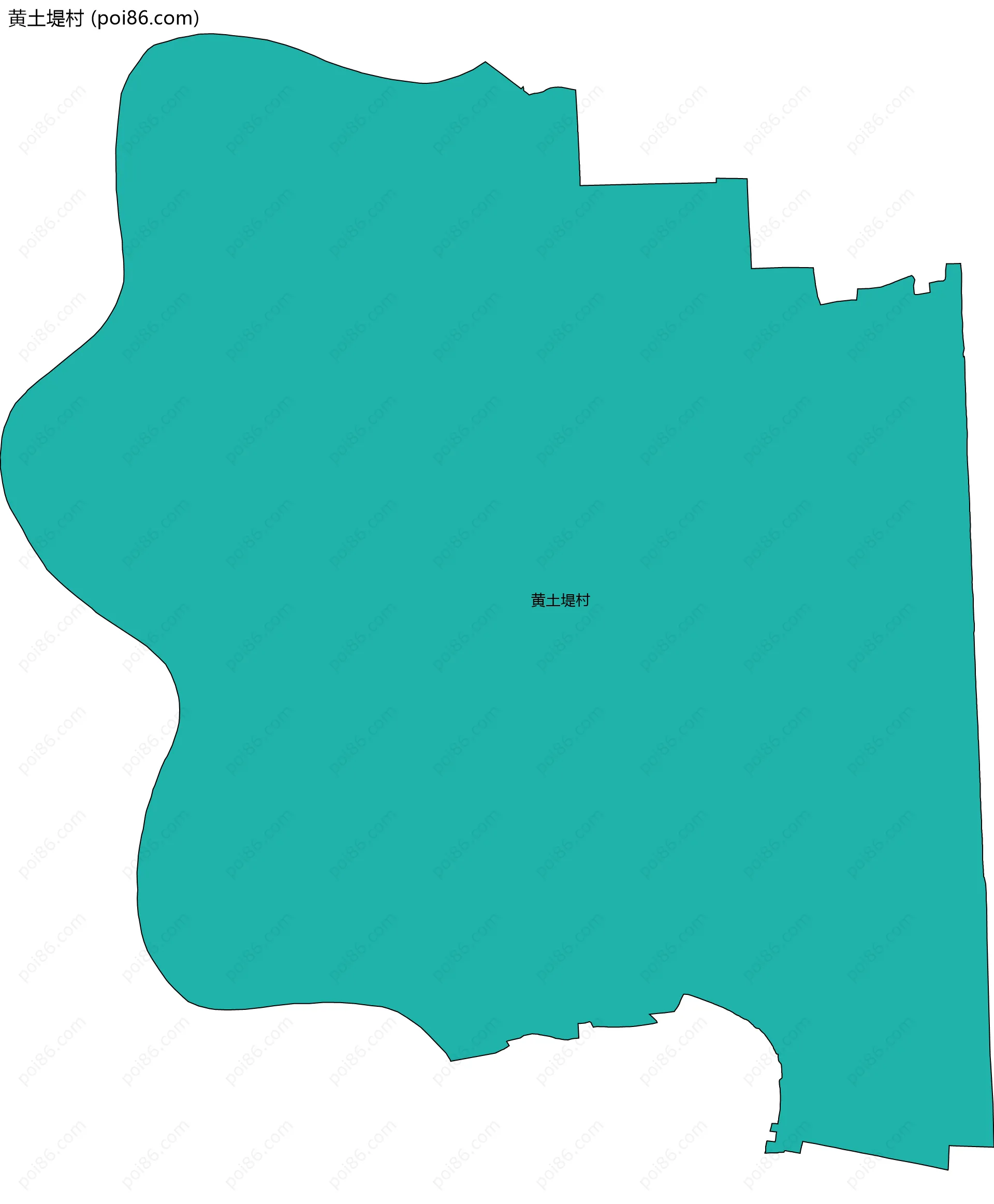 黄土堤村边界地图
