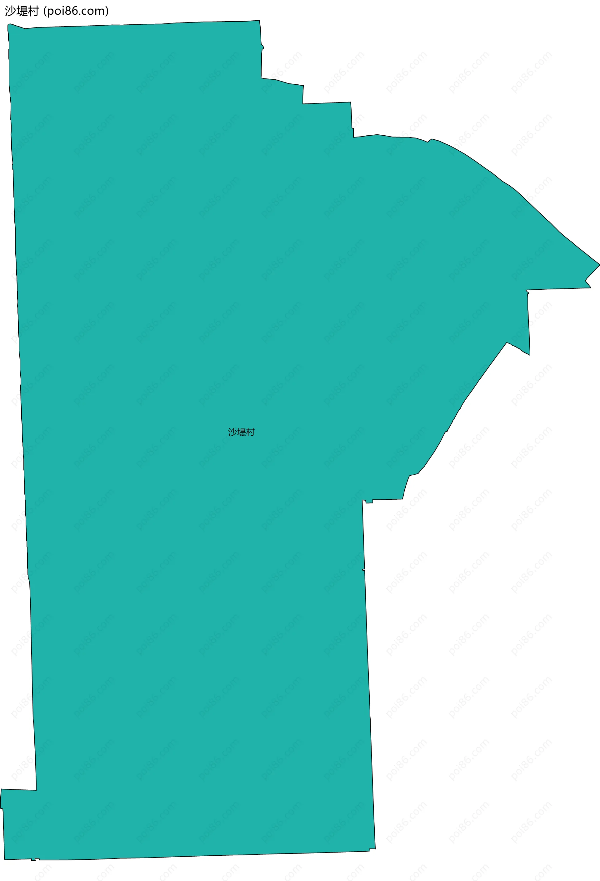 沙堤村边界地图