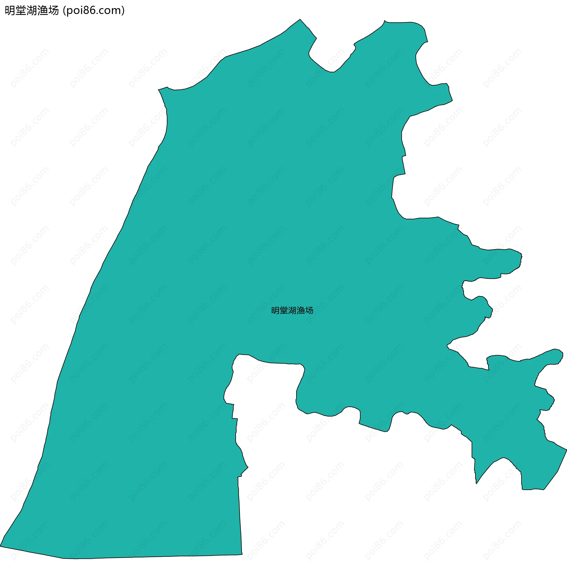 明堂湖渔场边界地图