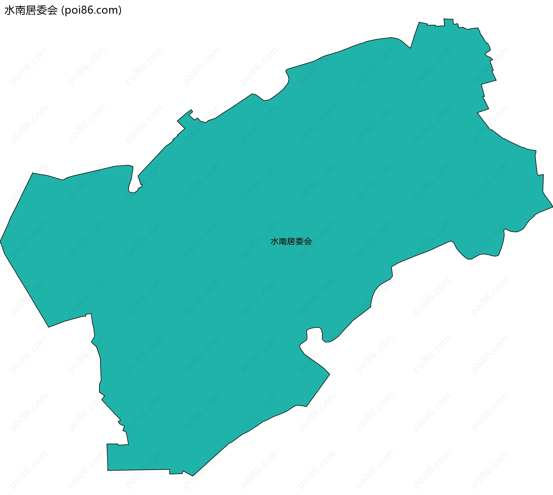 水南居委会边界地图