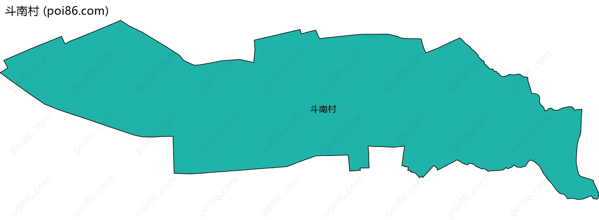 斗南村边界地图