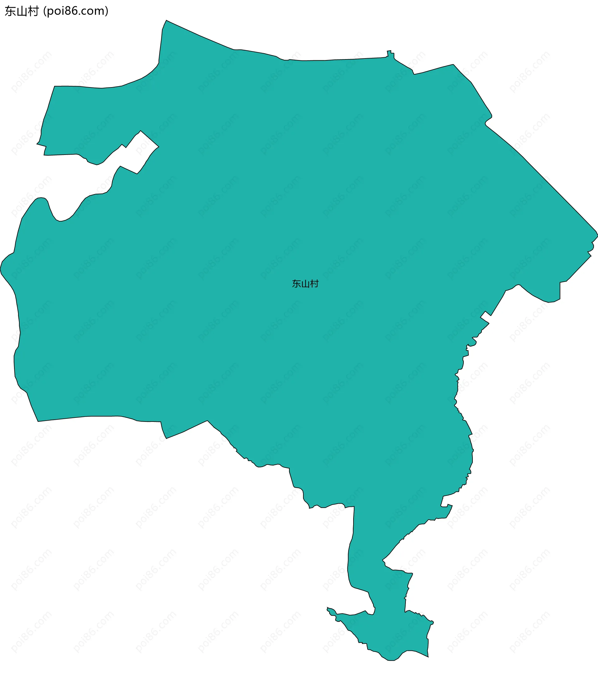 东山村边界地图