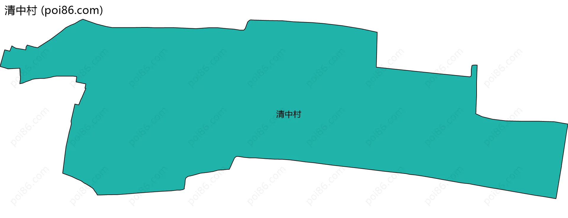 清中村边界地图