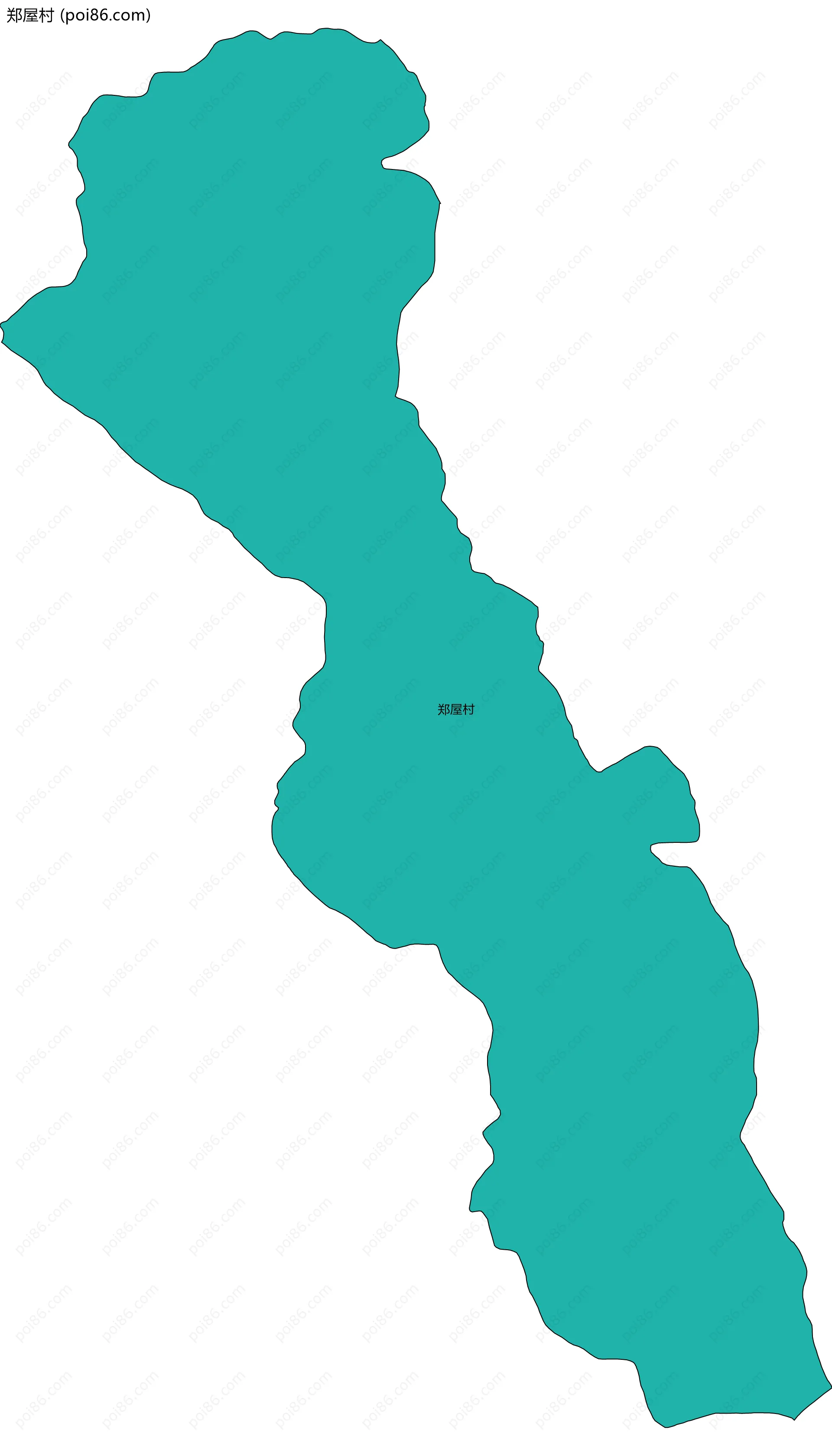 郑屋村边界地图