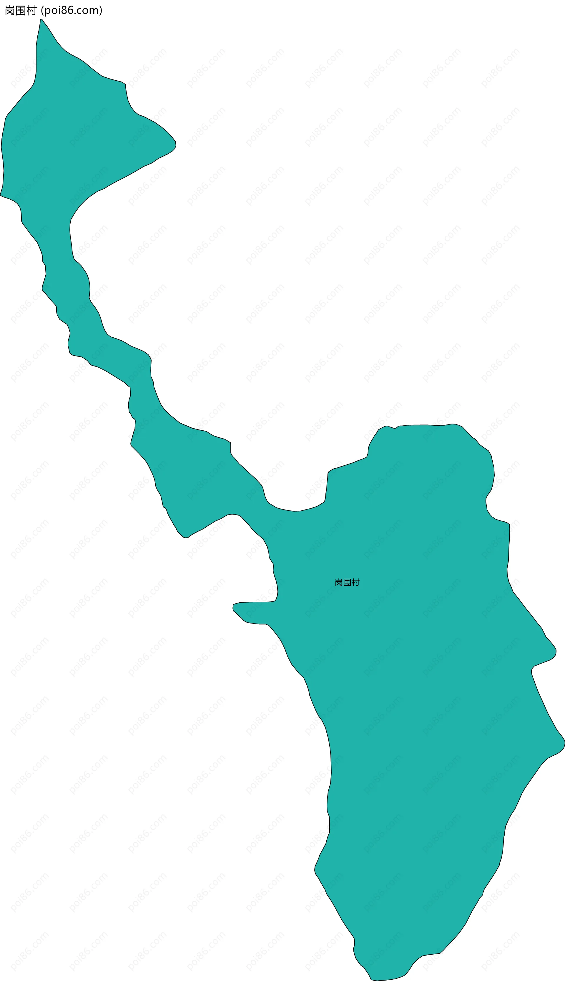 岗围村边界地图