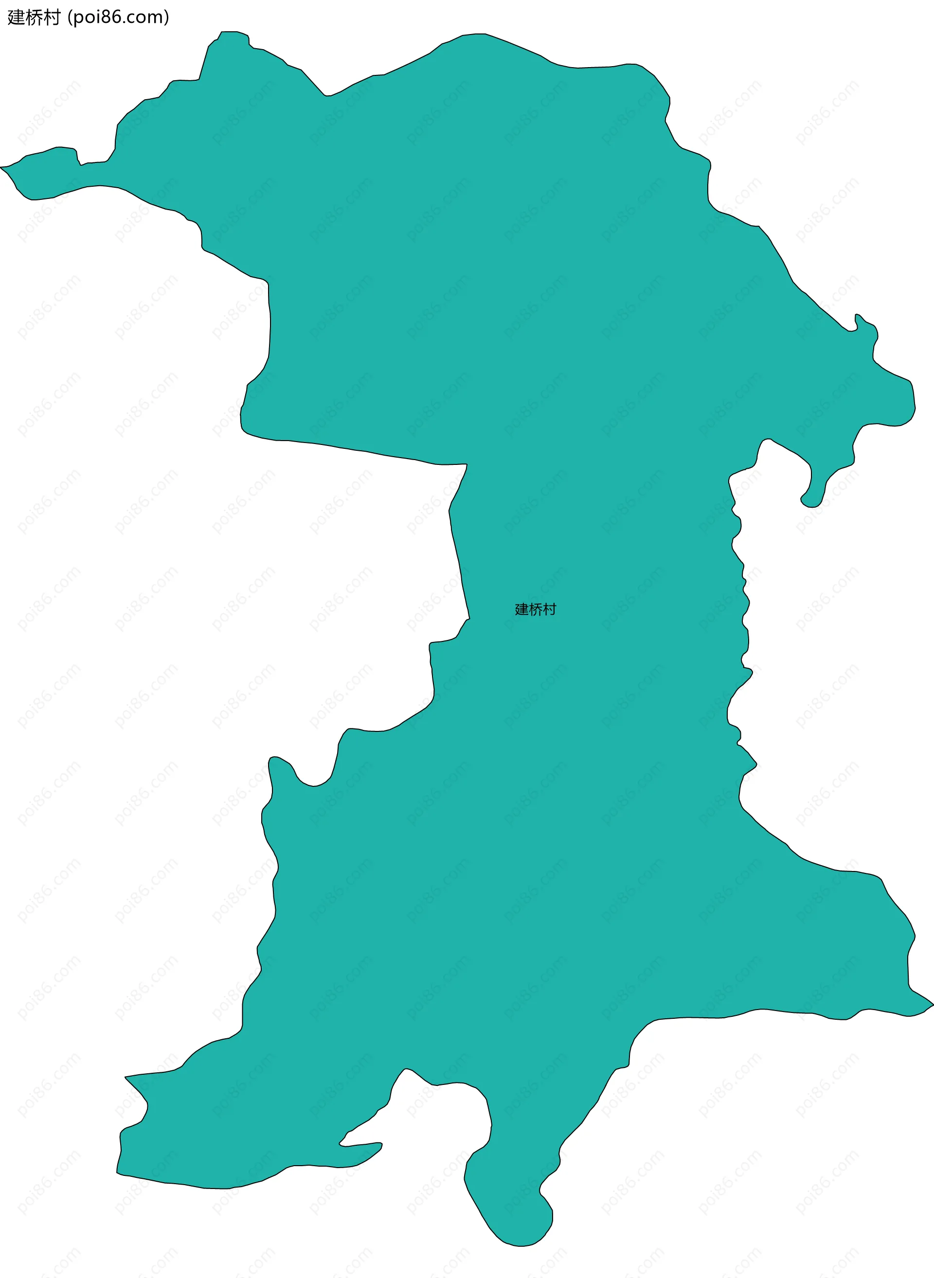 建桥村边界地图
