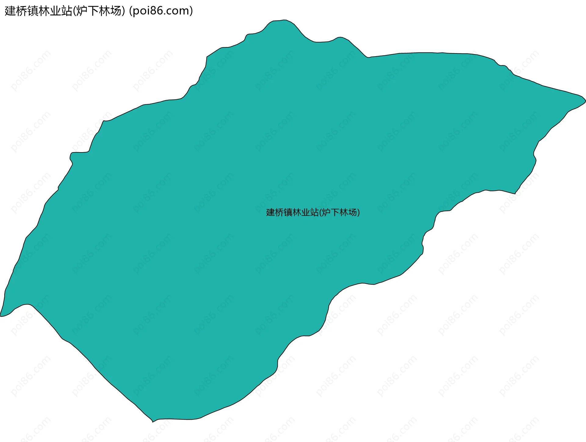 建桥镇林业站(炉下林场)边界地图