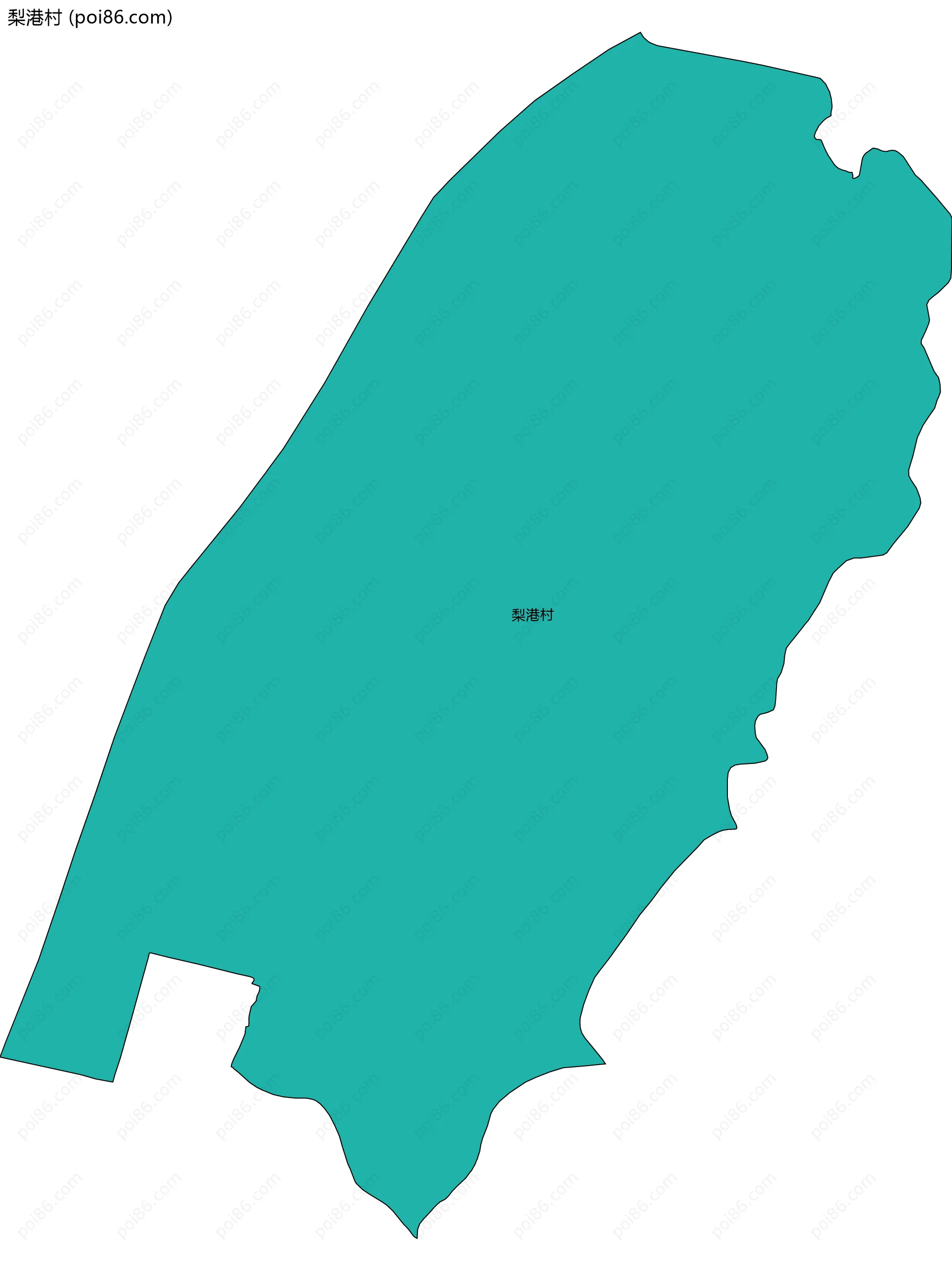 梨港村边界地图