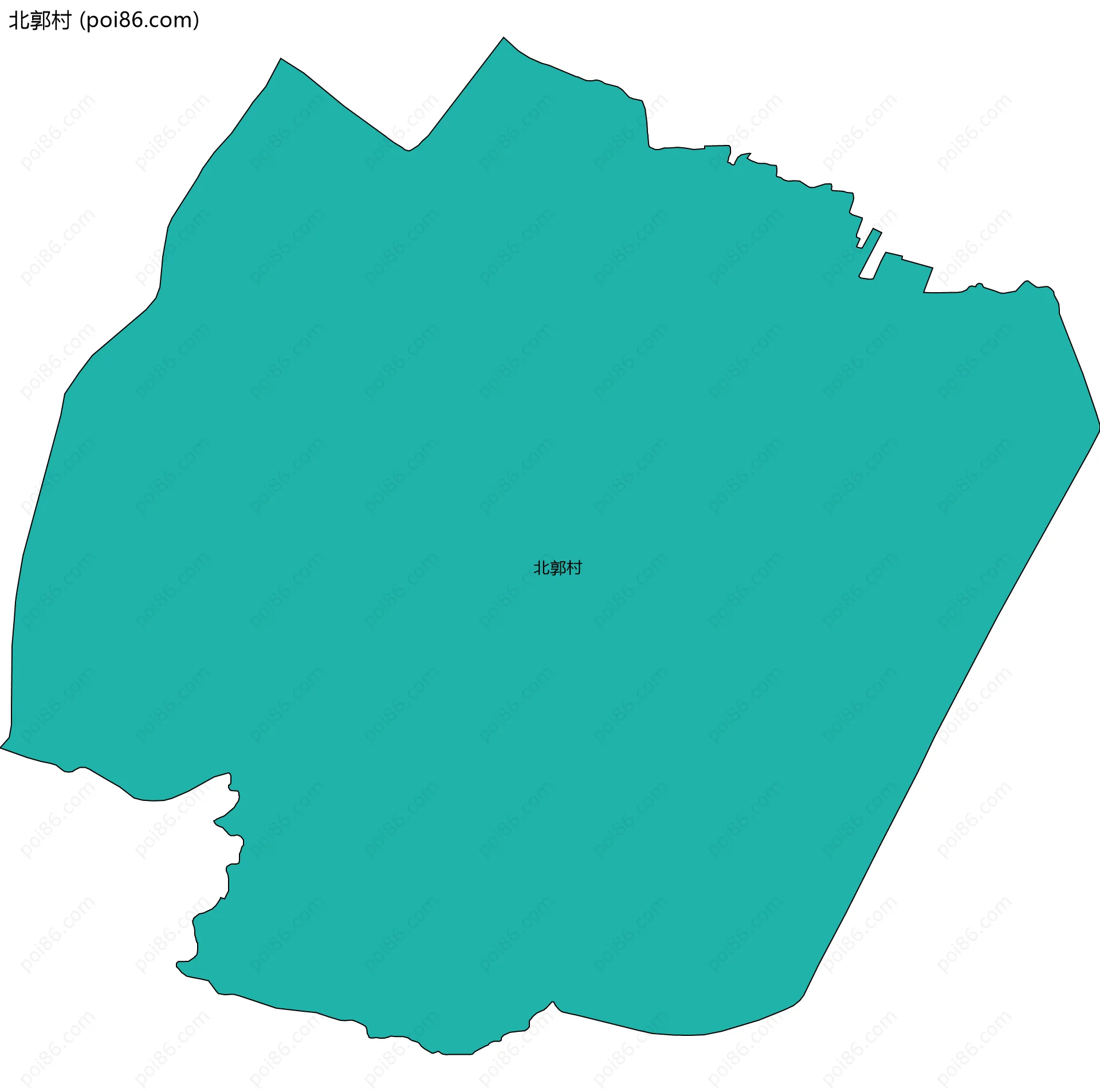 北郭村边界地图