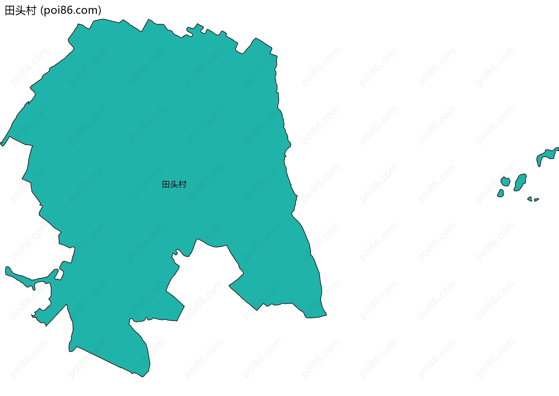 田头村边界地图