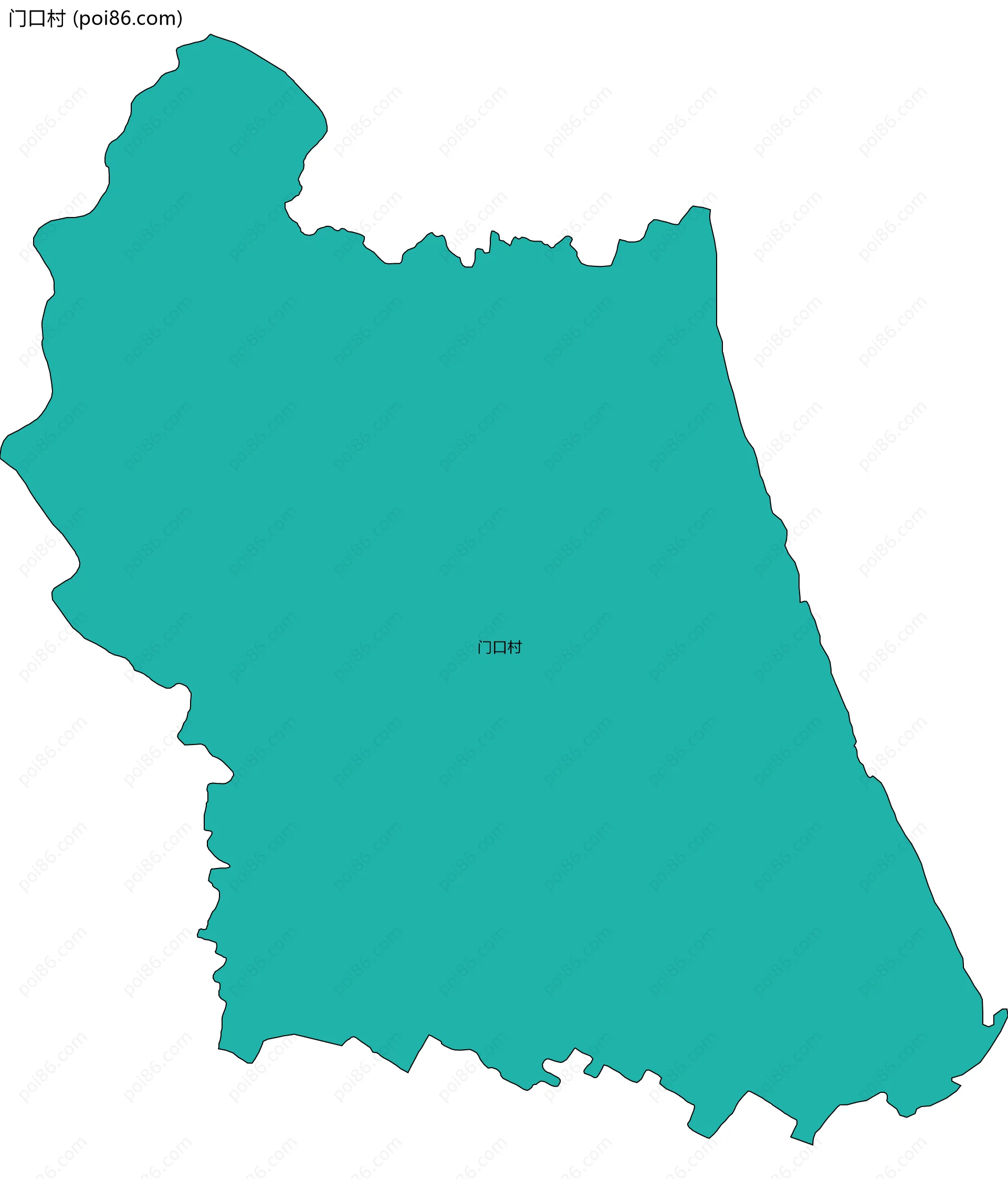 门口村边界地图