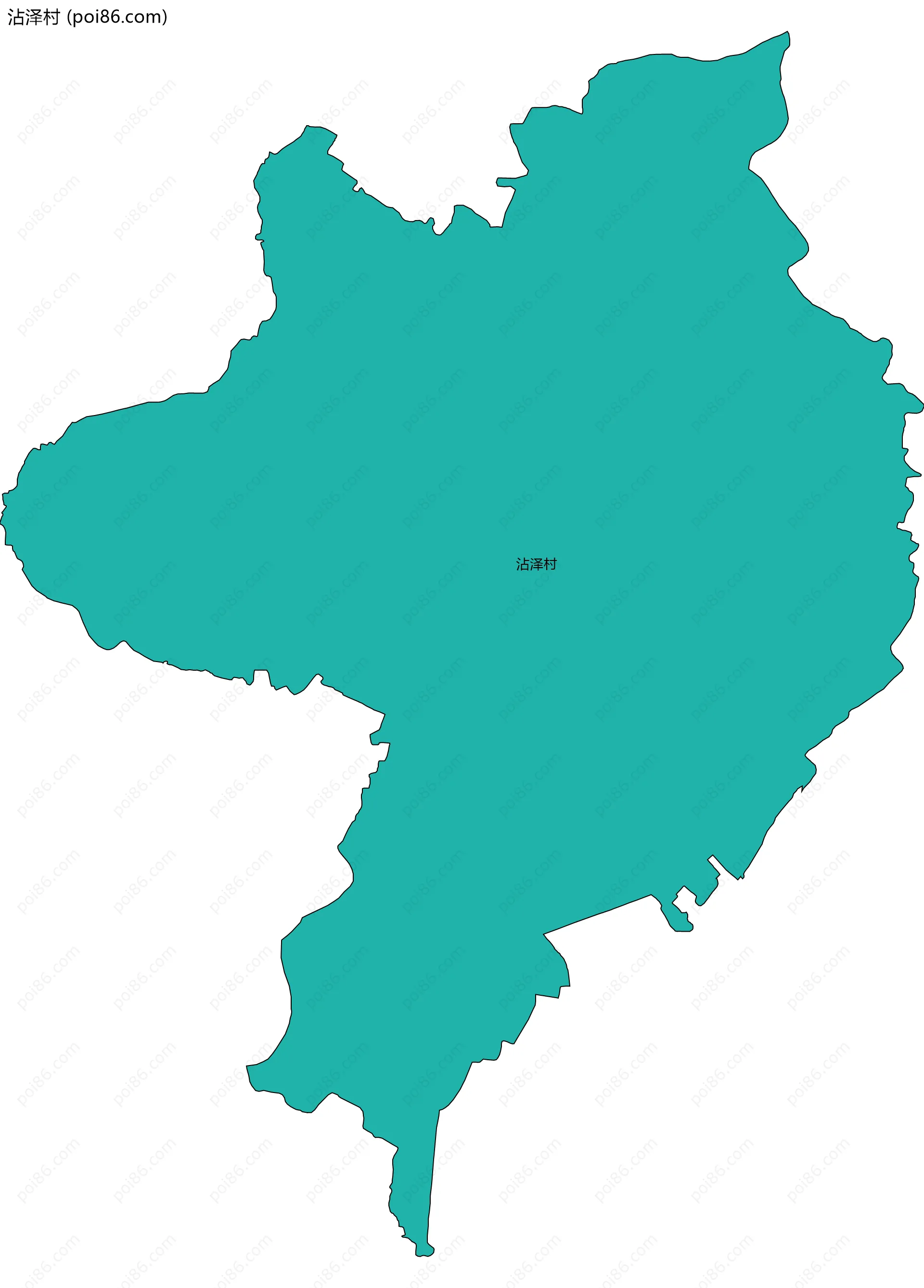 沾泽村边界地图