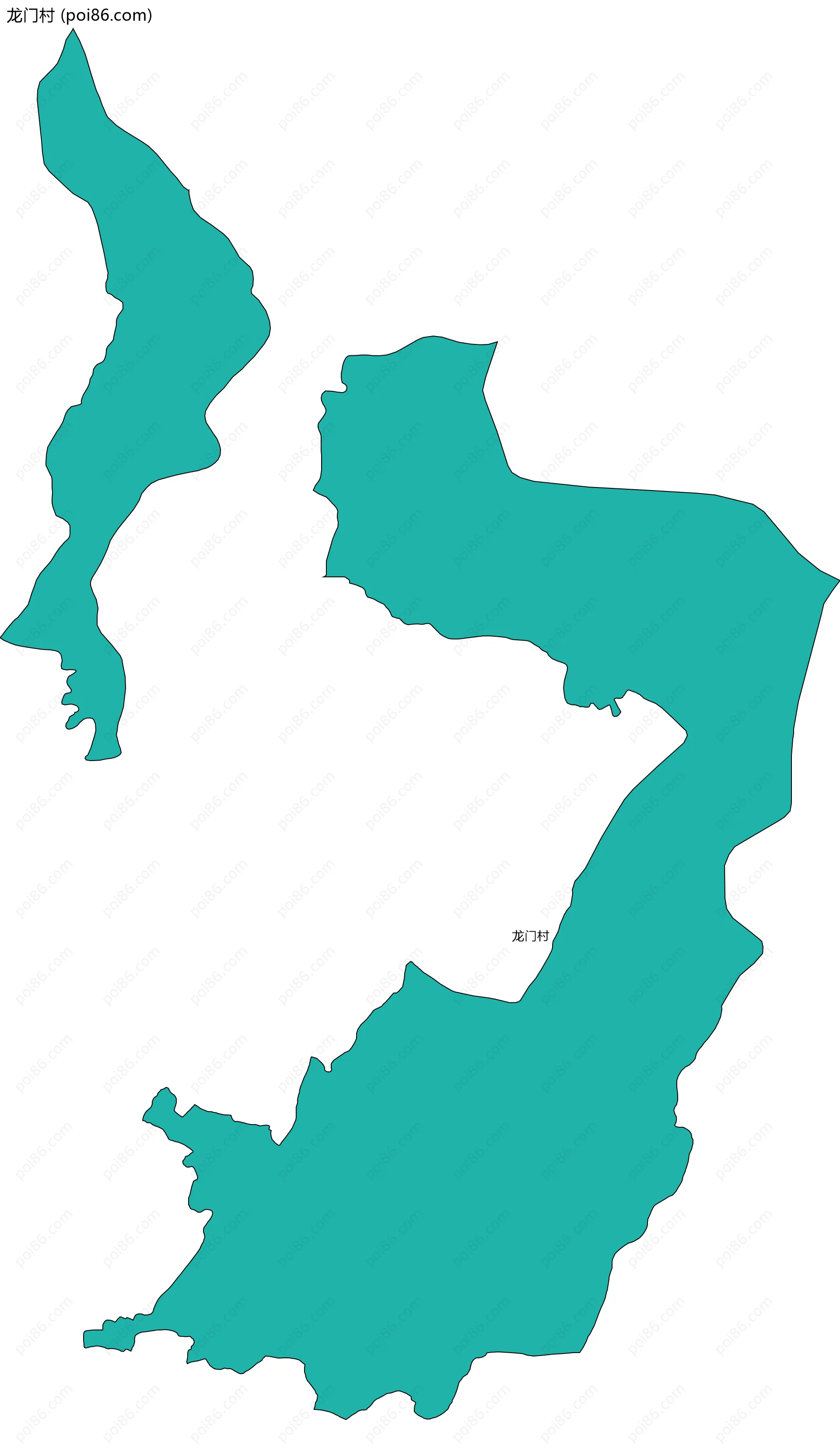 龙门村边界地图