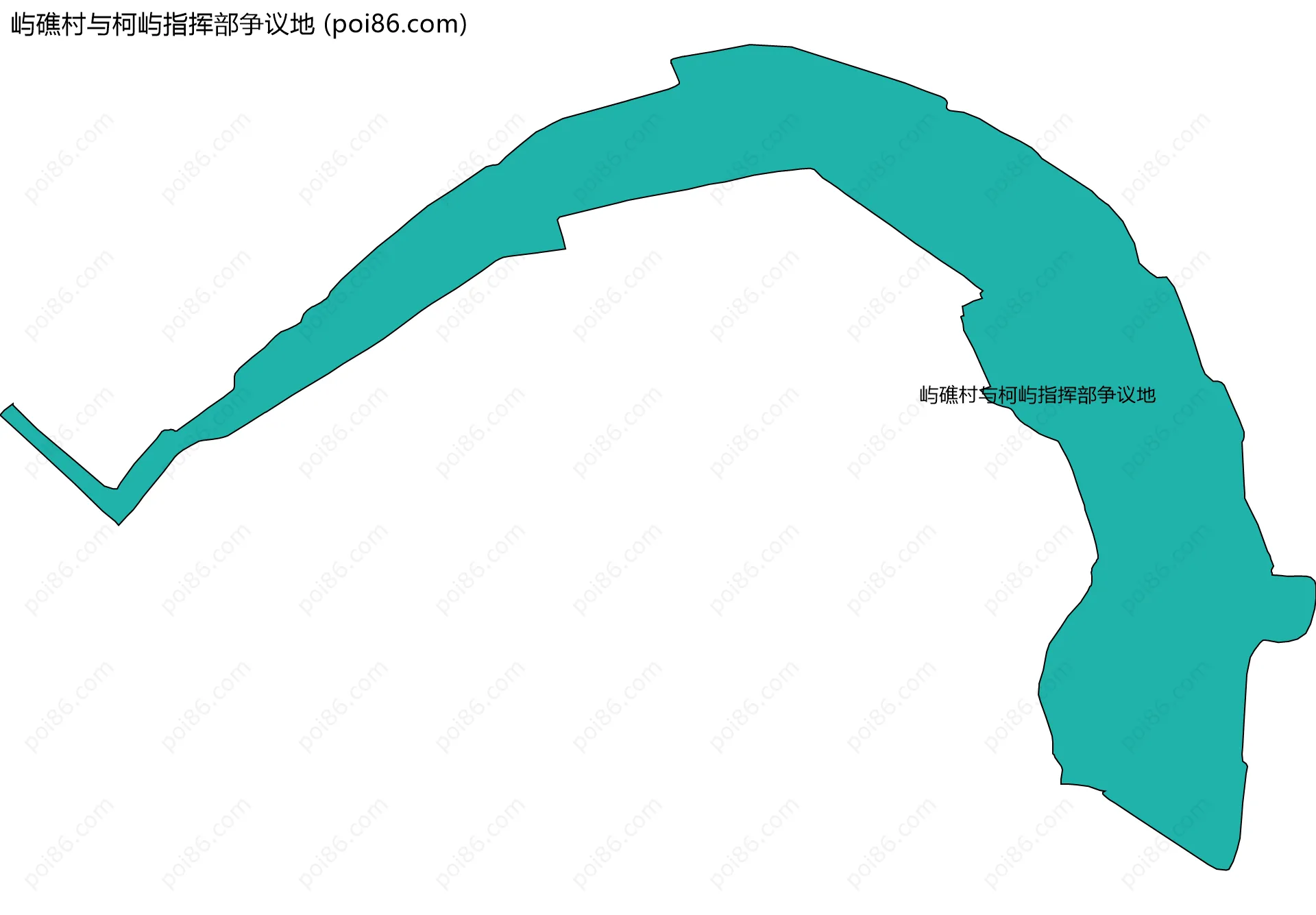 屿礁村与柯屿指挥部争议地边界地图