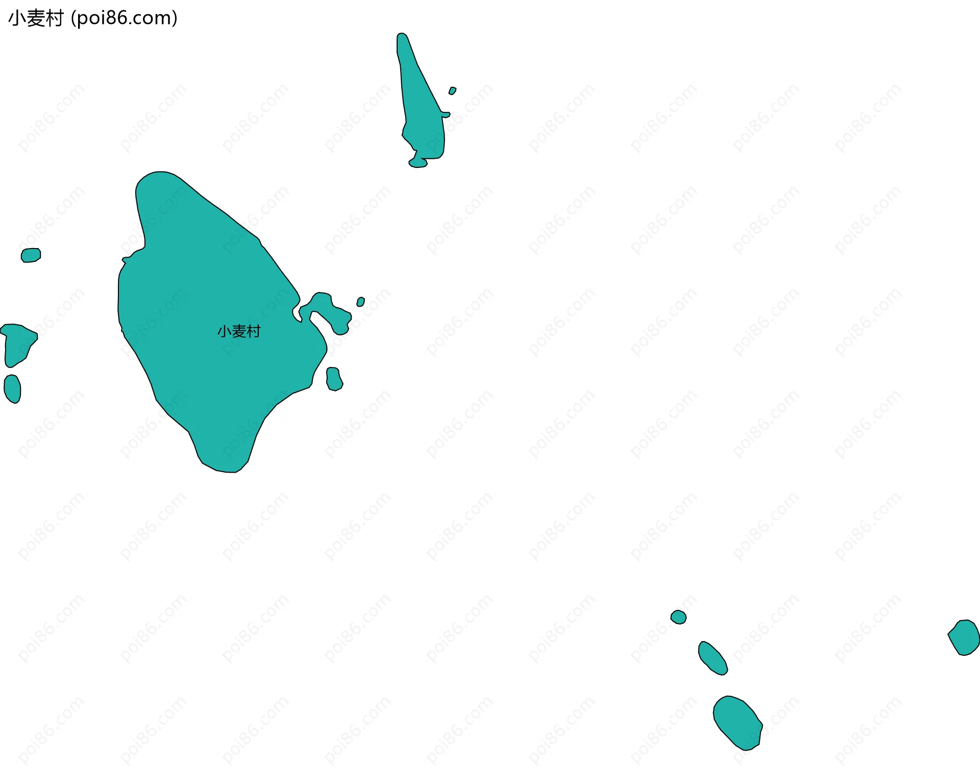 小麦村边界地图