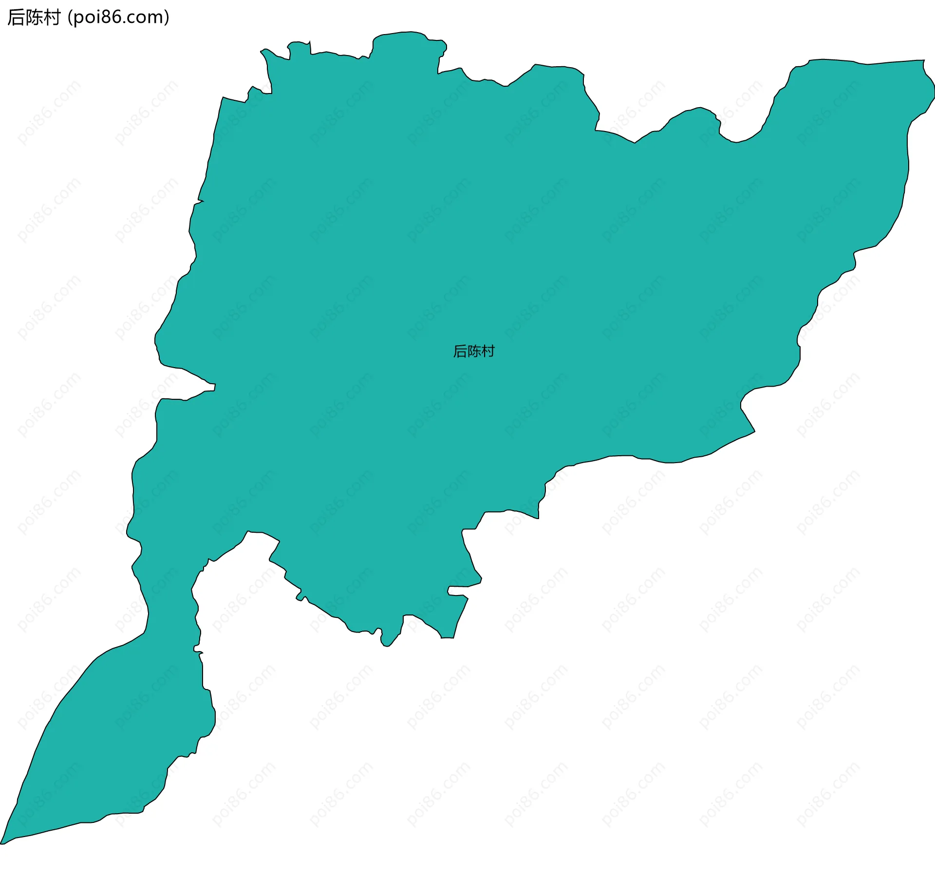 后陈村边界地图