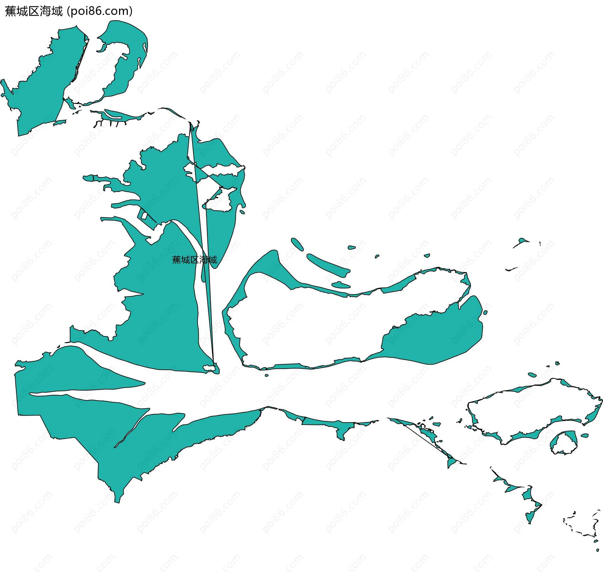 蕉城区海域边界地图