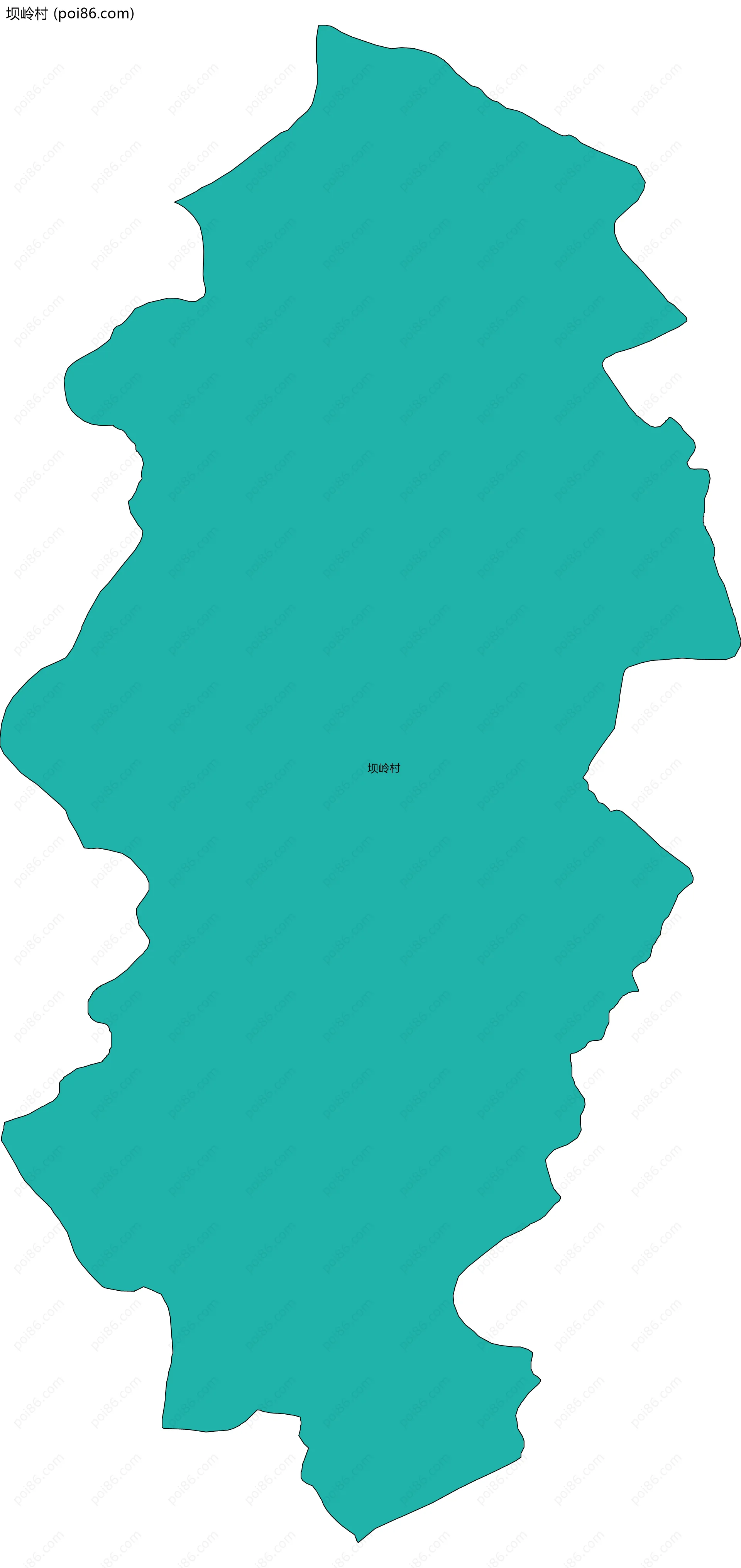 坝岭村边界地图